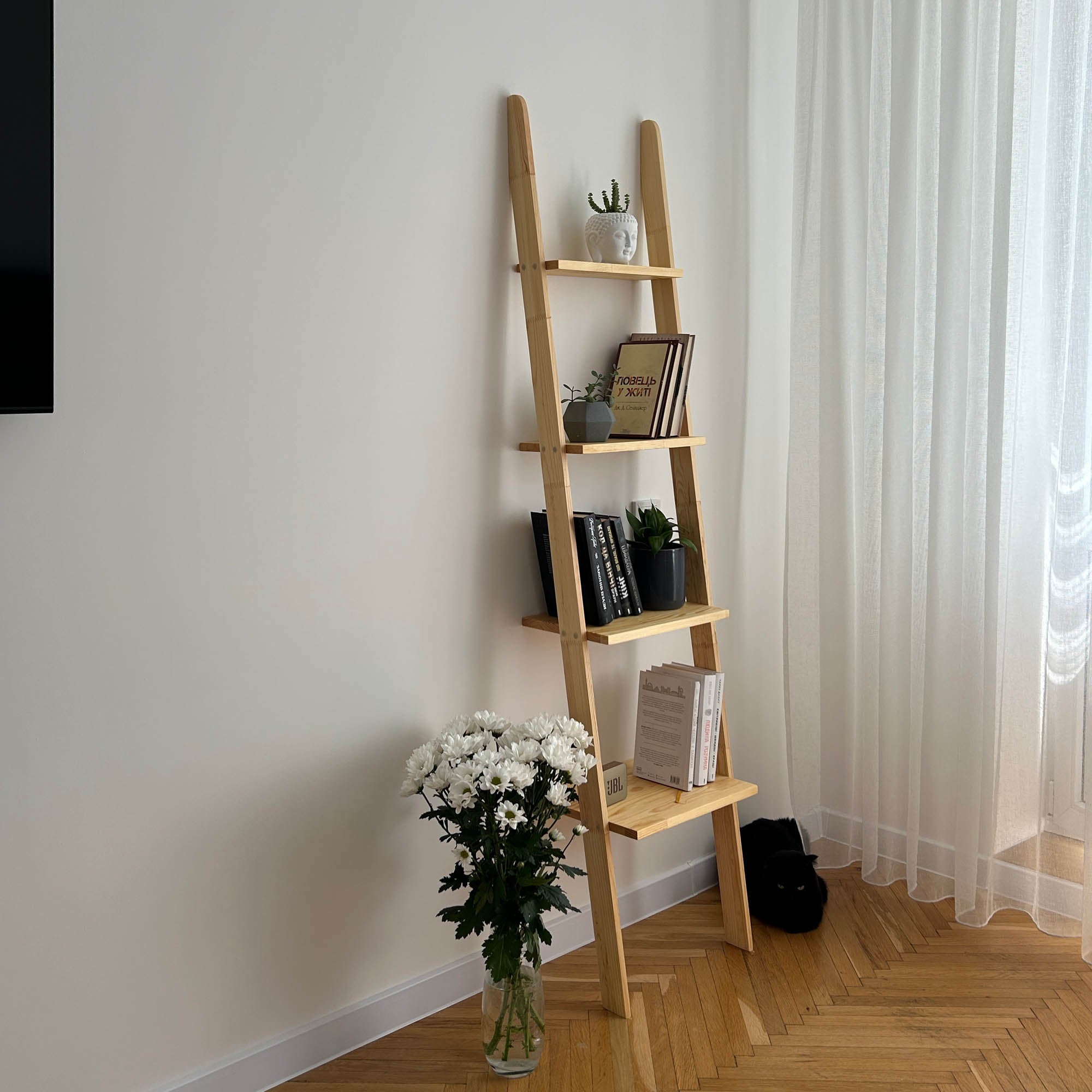 Етажерка NATURAL, на 4 полички без бортиків