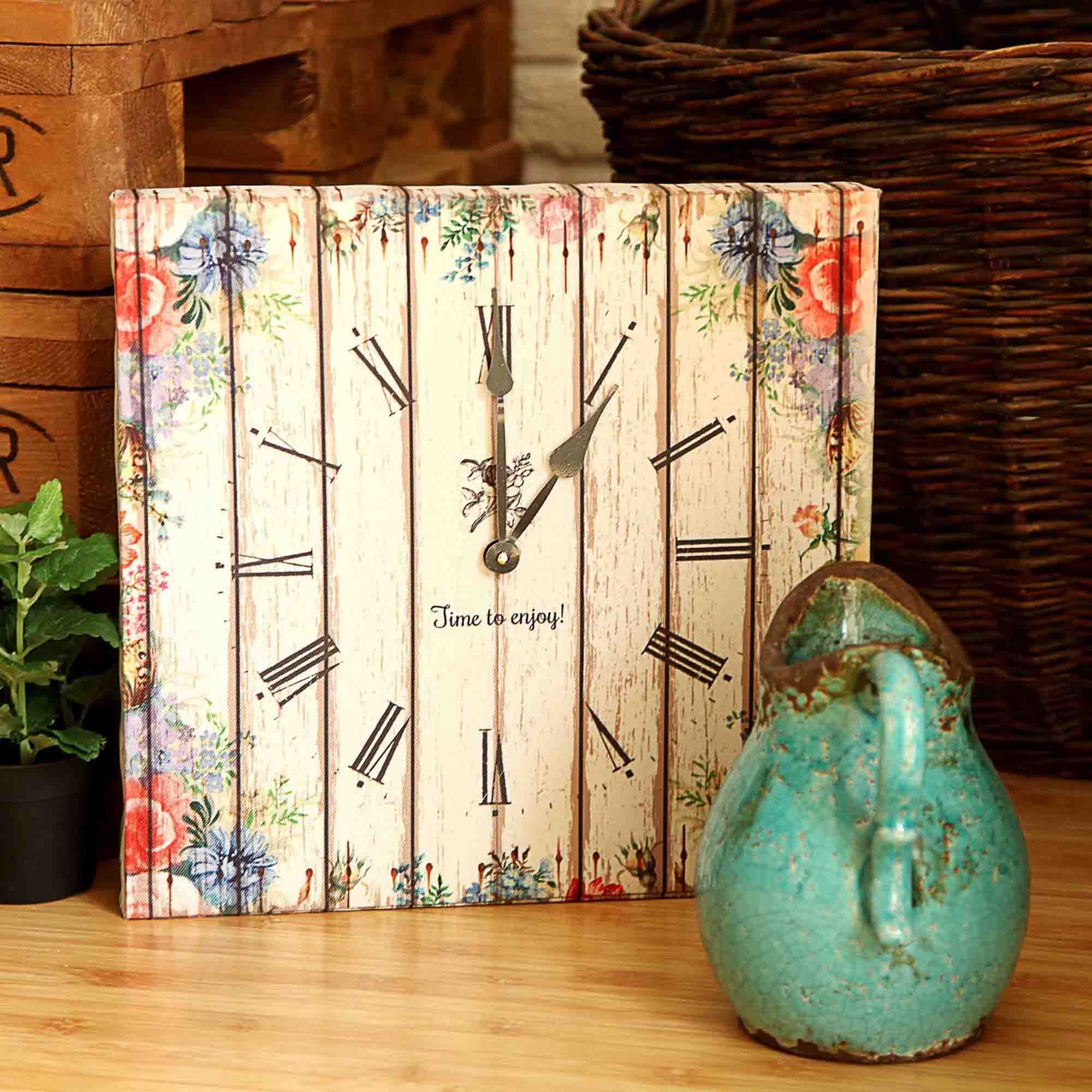 Годинник настінний квадратний TIME TO ENJOY!