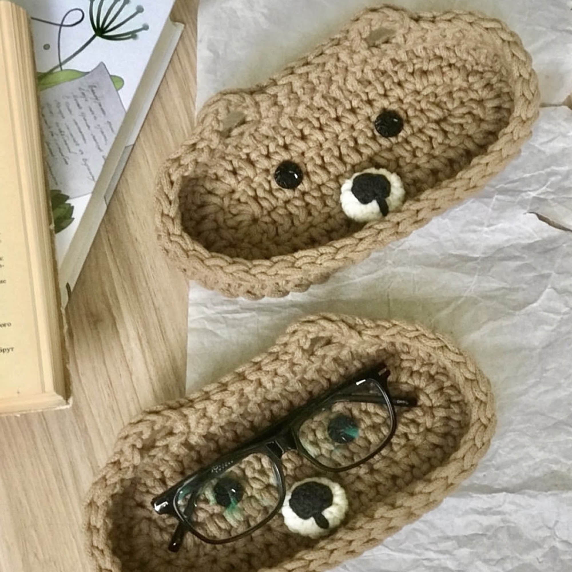 Корзина окулярница МЕДВЕДИК, хлопок