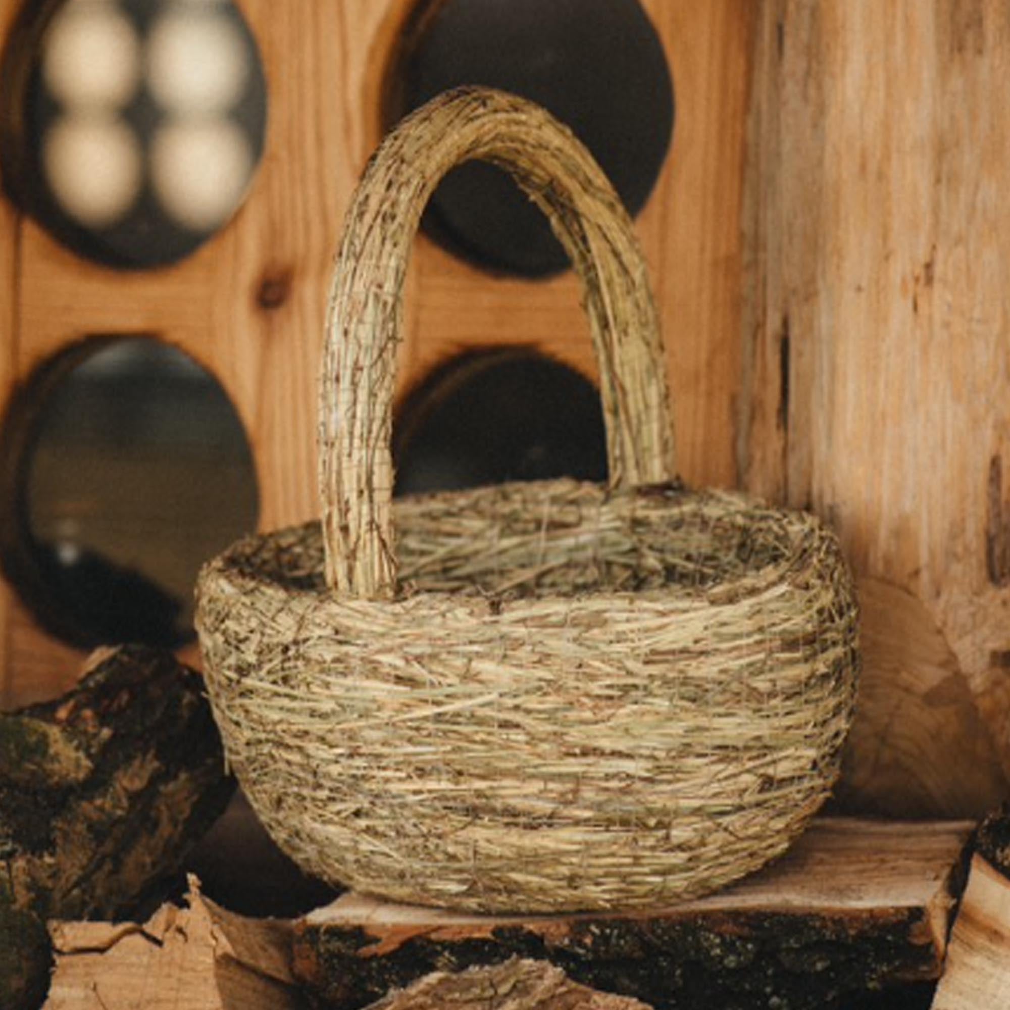 Корзина ОВАЛЬНАЯ из сена