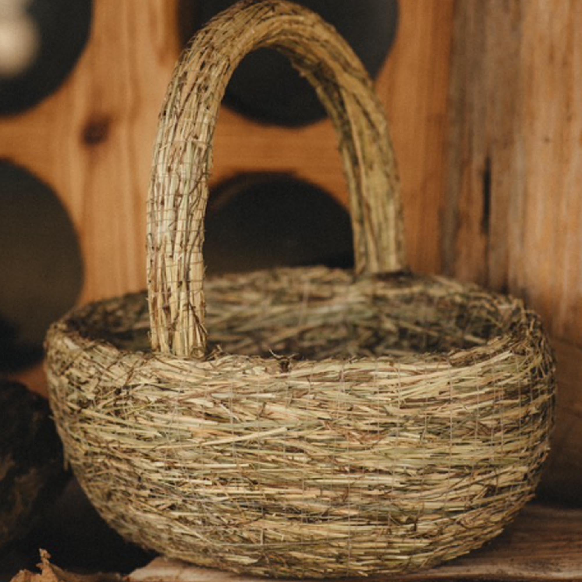 Корзина ОВАЛЬНАЯ из сена