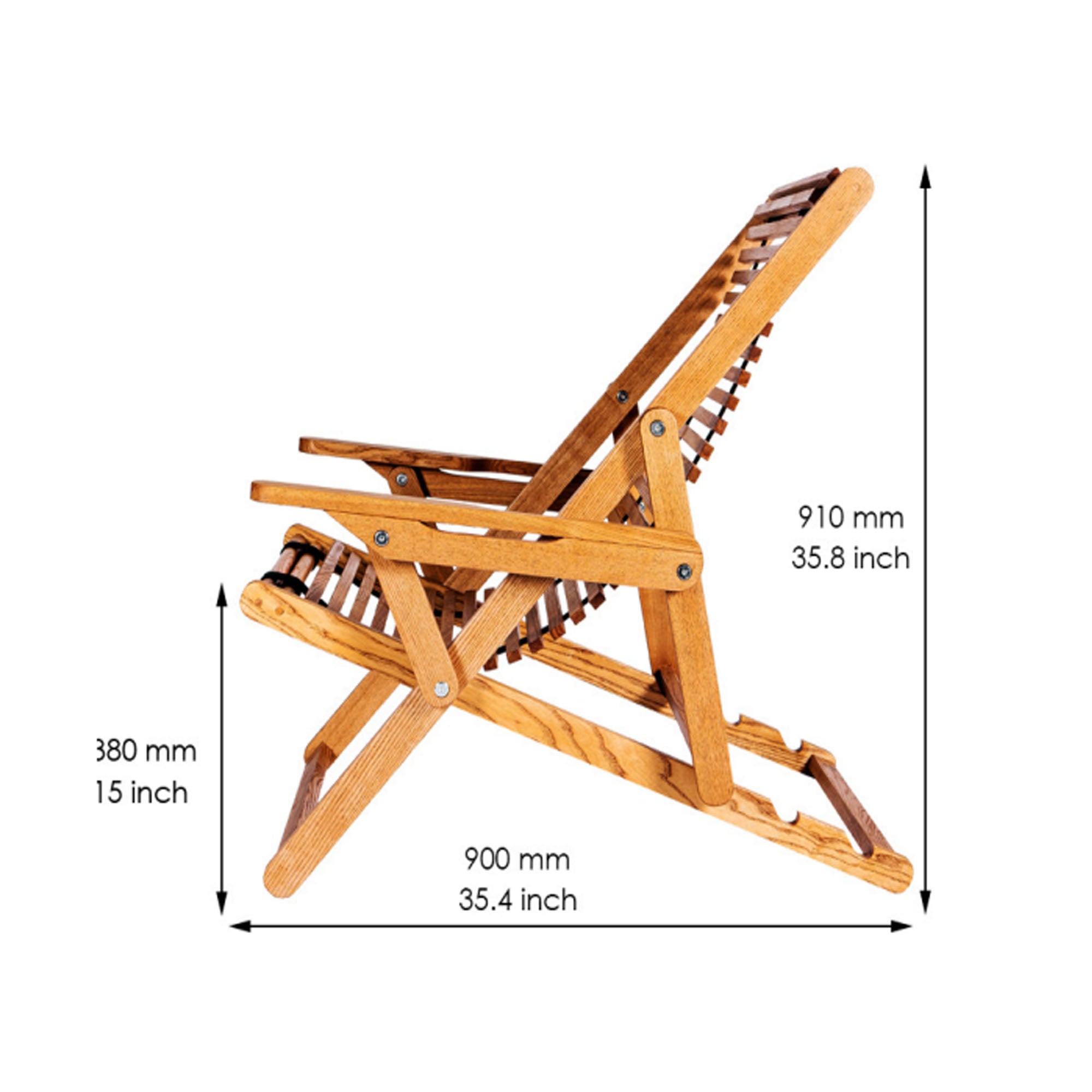 Крісло шезлонг WOOD CHALET CHAIR - зображення 6