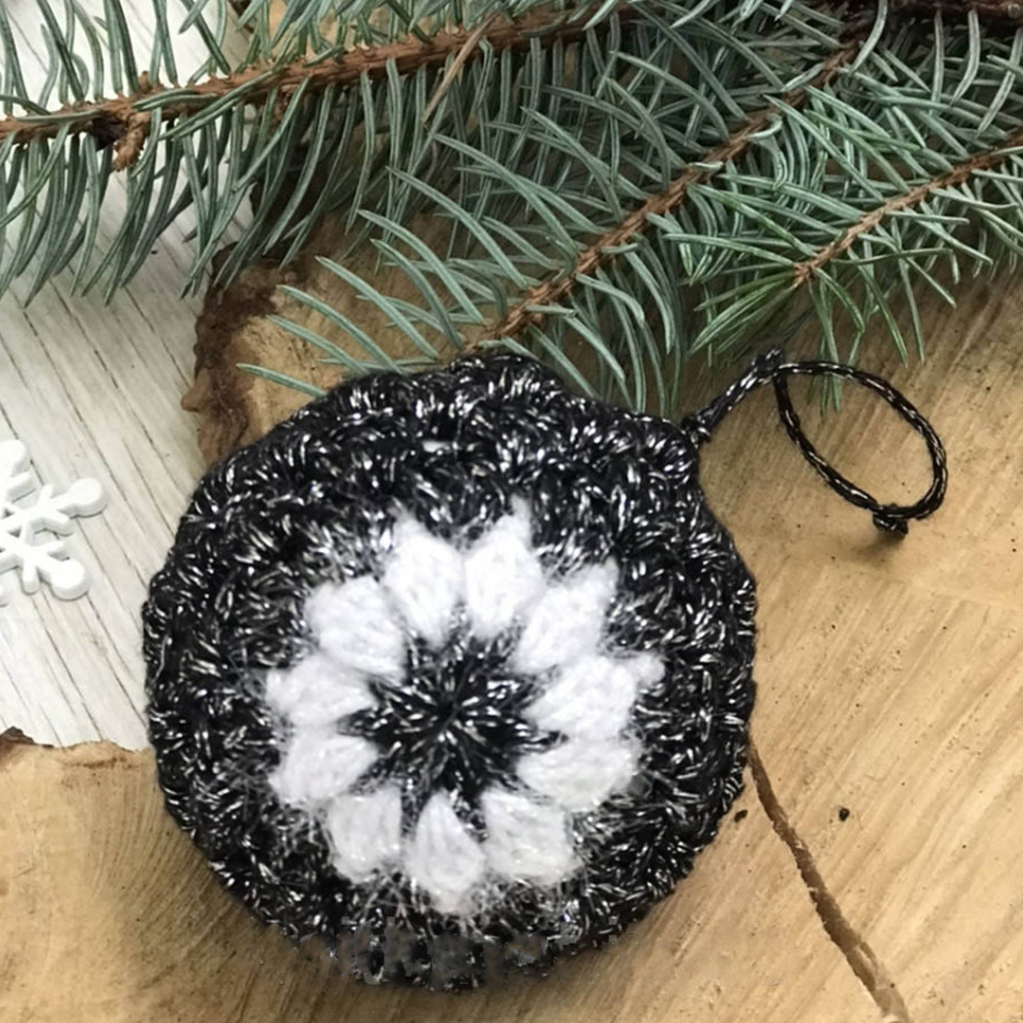 Новогодний декор ШАР, 7 см, черный