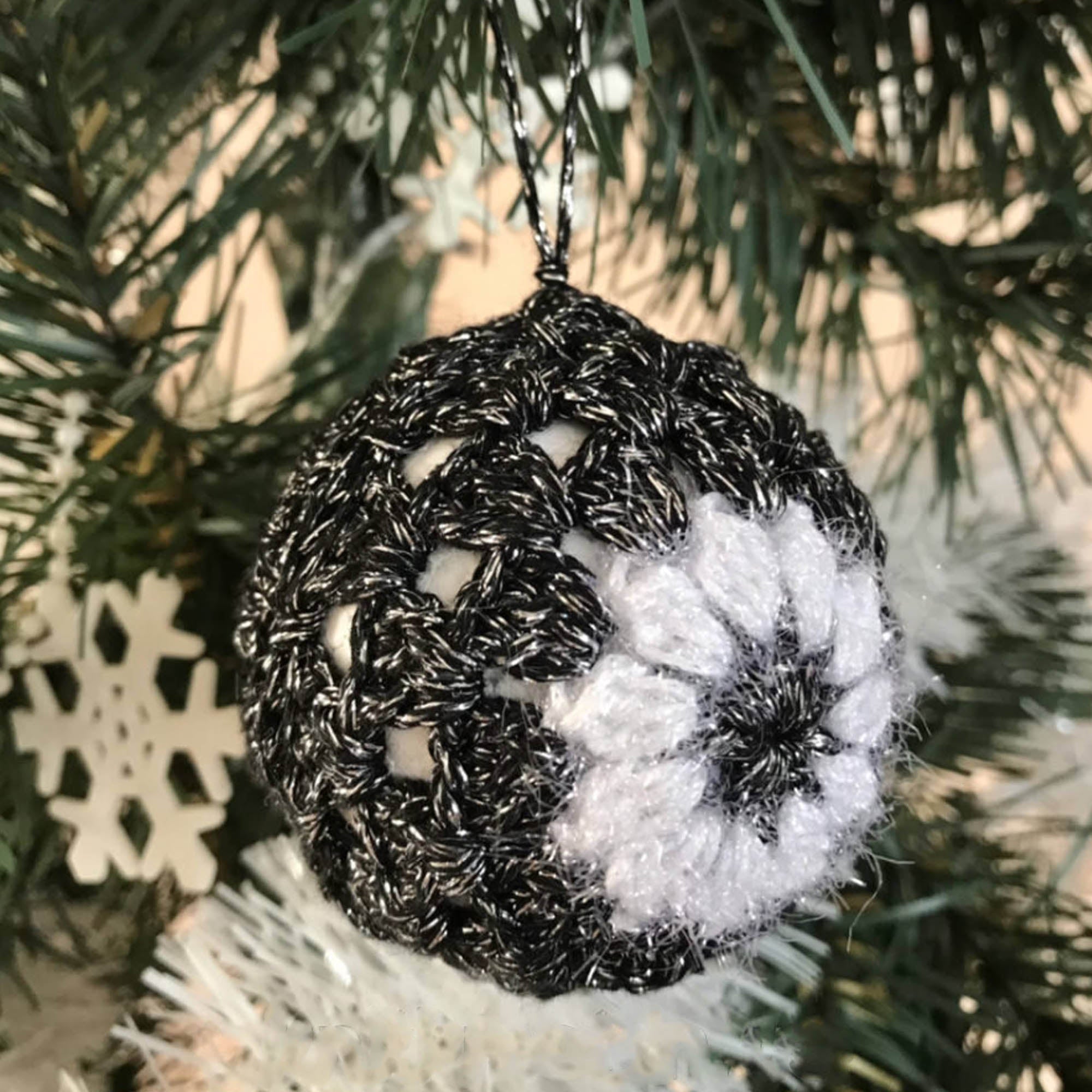 Новогодний декор ШАР, 7 см, черный