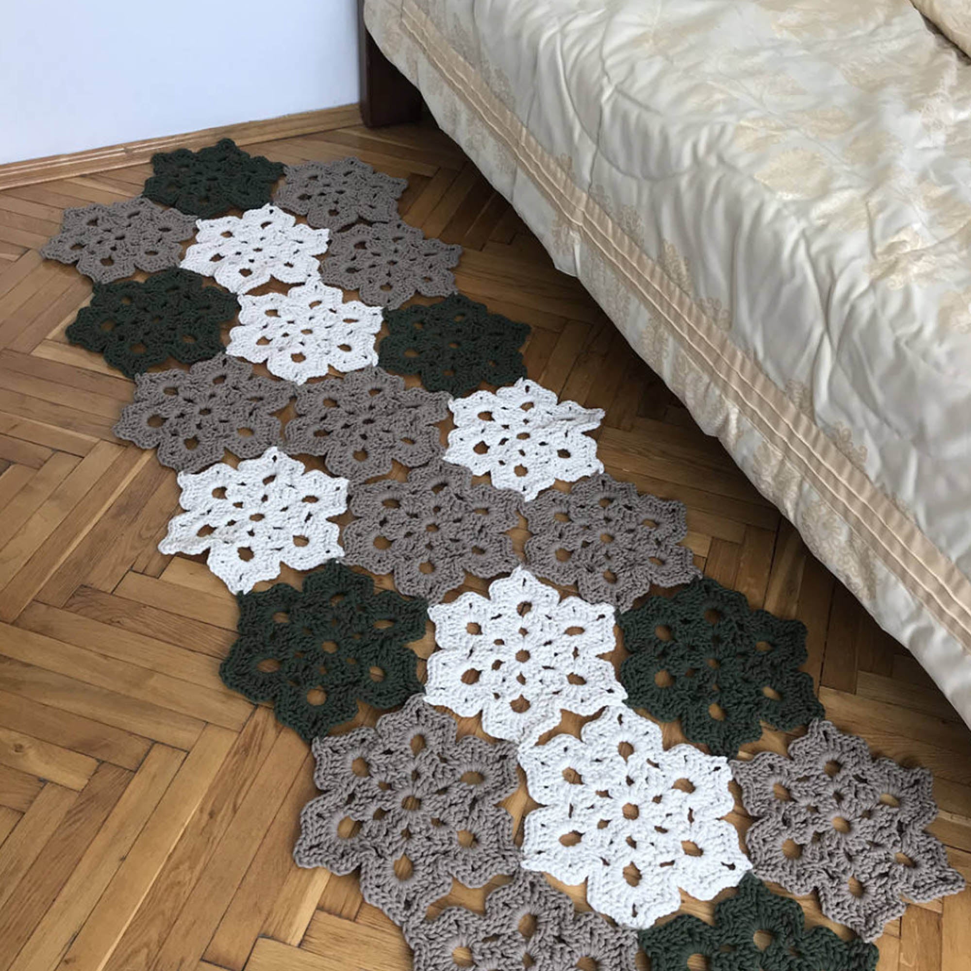 Килим ФЛОВЕРС, 22 мотиви, беж, бронза, хакі