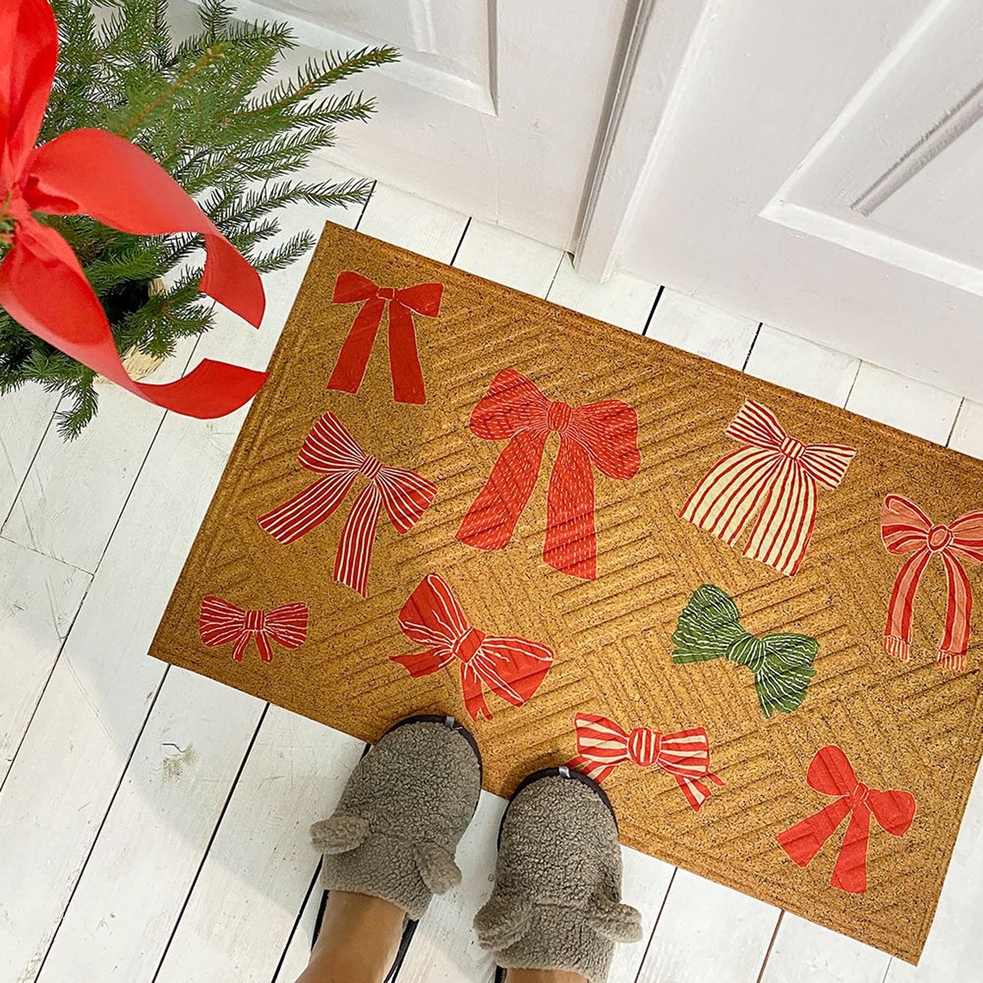 Коврик придверный с принтом БАНТИКИ