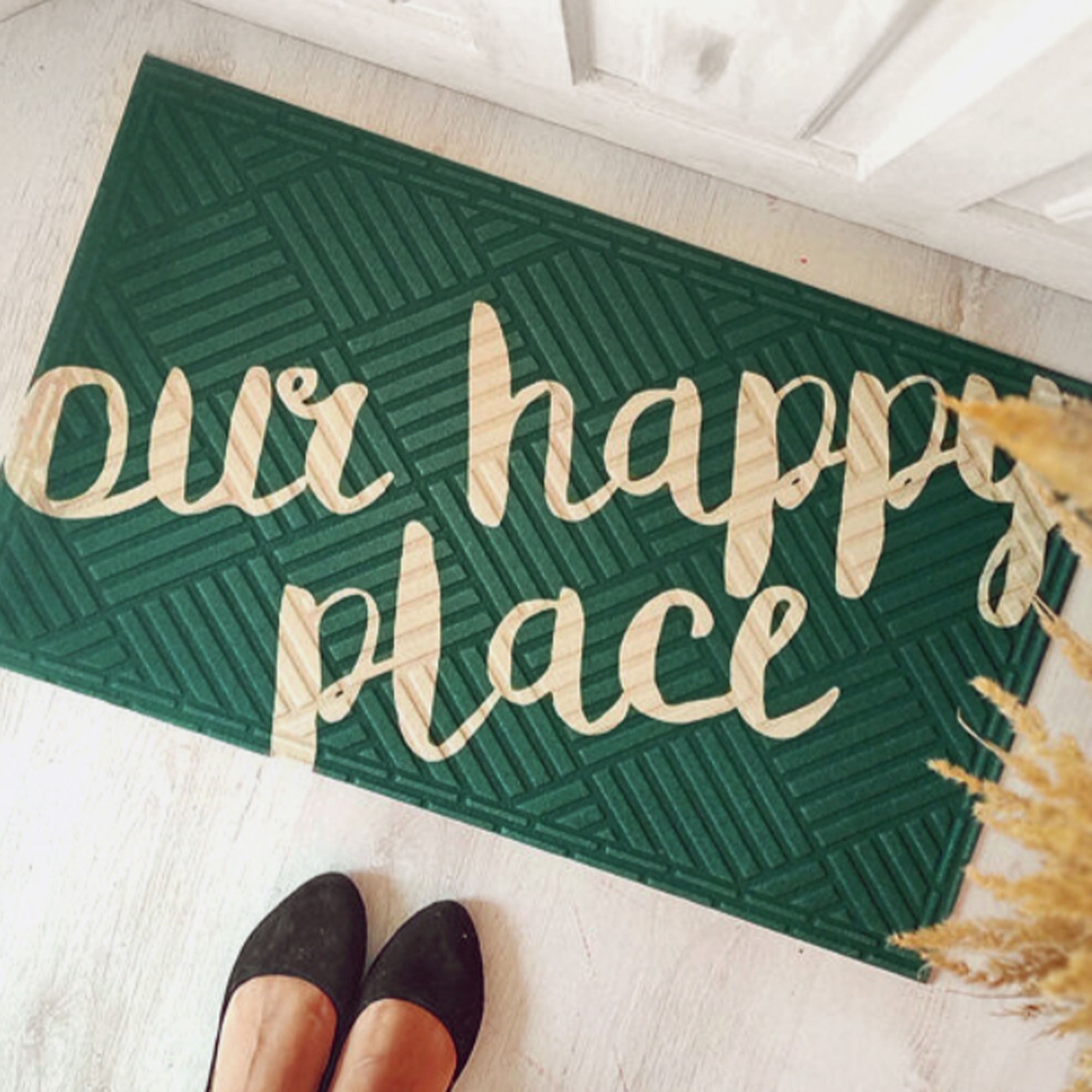 Коврик привратный с принтом OUR HAPPY PLACE