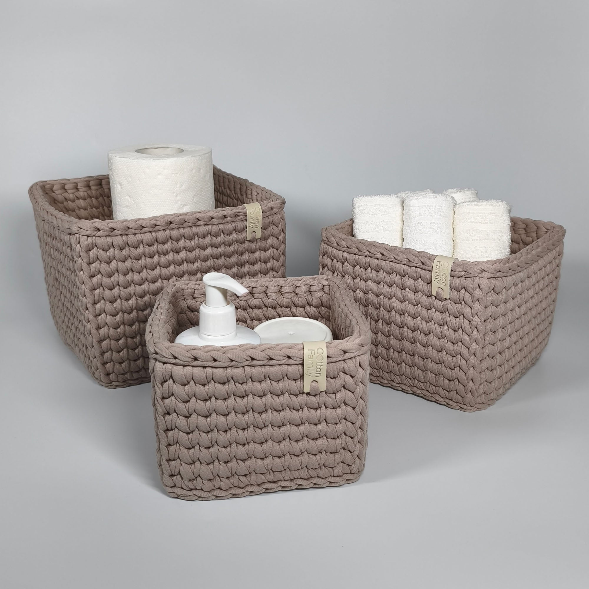 Набор из 3-х квадратных корзин-органайзеров CUBE из 3х квадратных корзин-органайзеров