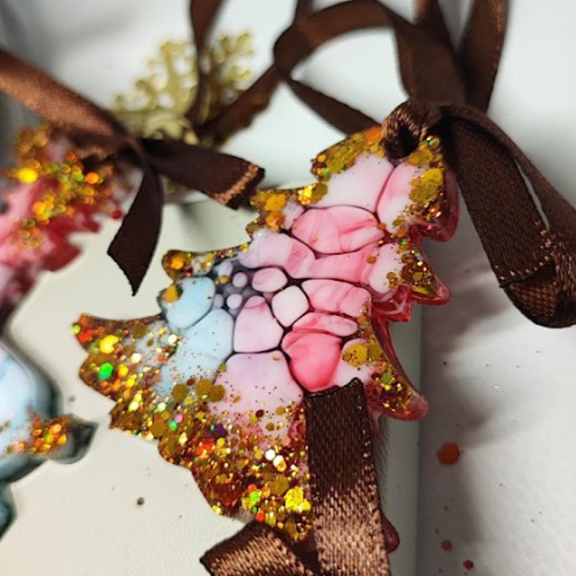 Набор елочных игрушек II, из эпоксидной смолы