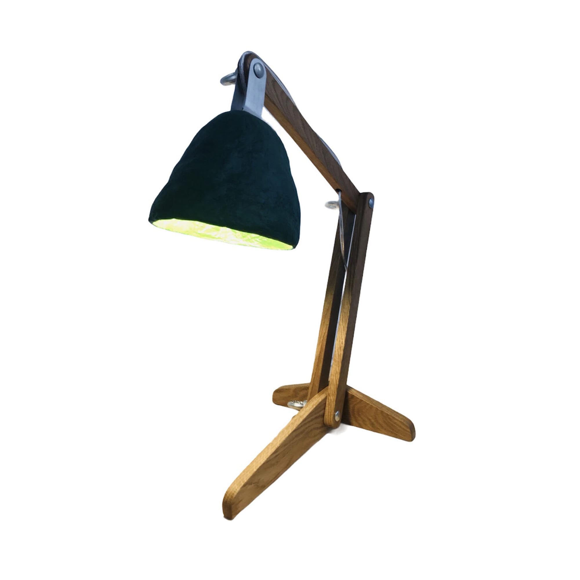 Настільна лампа ПОЛИСК з дерева та підсиленого пап'є-маше