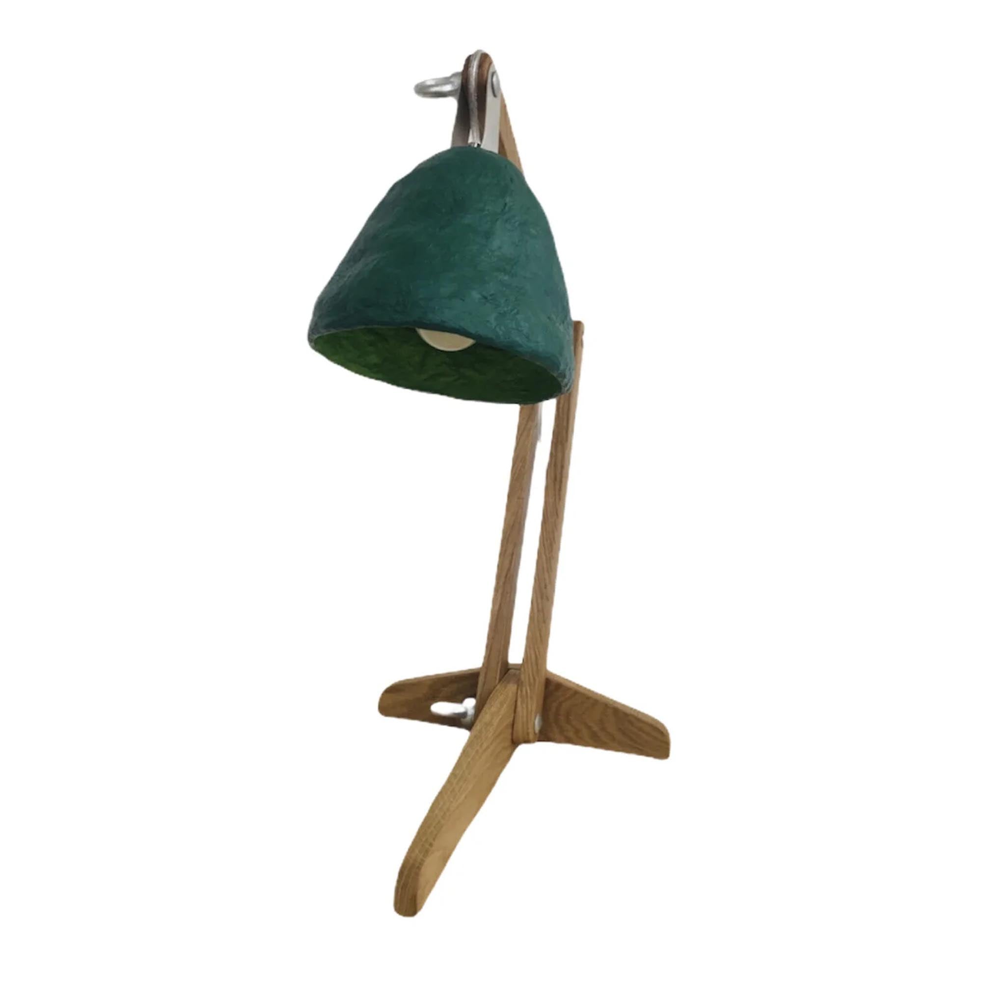 Настольная лампа ПОЛИСК из дерева и усиленного папье-маше