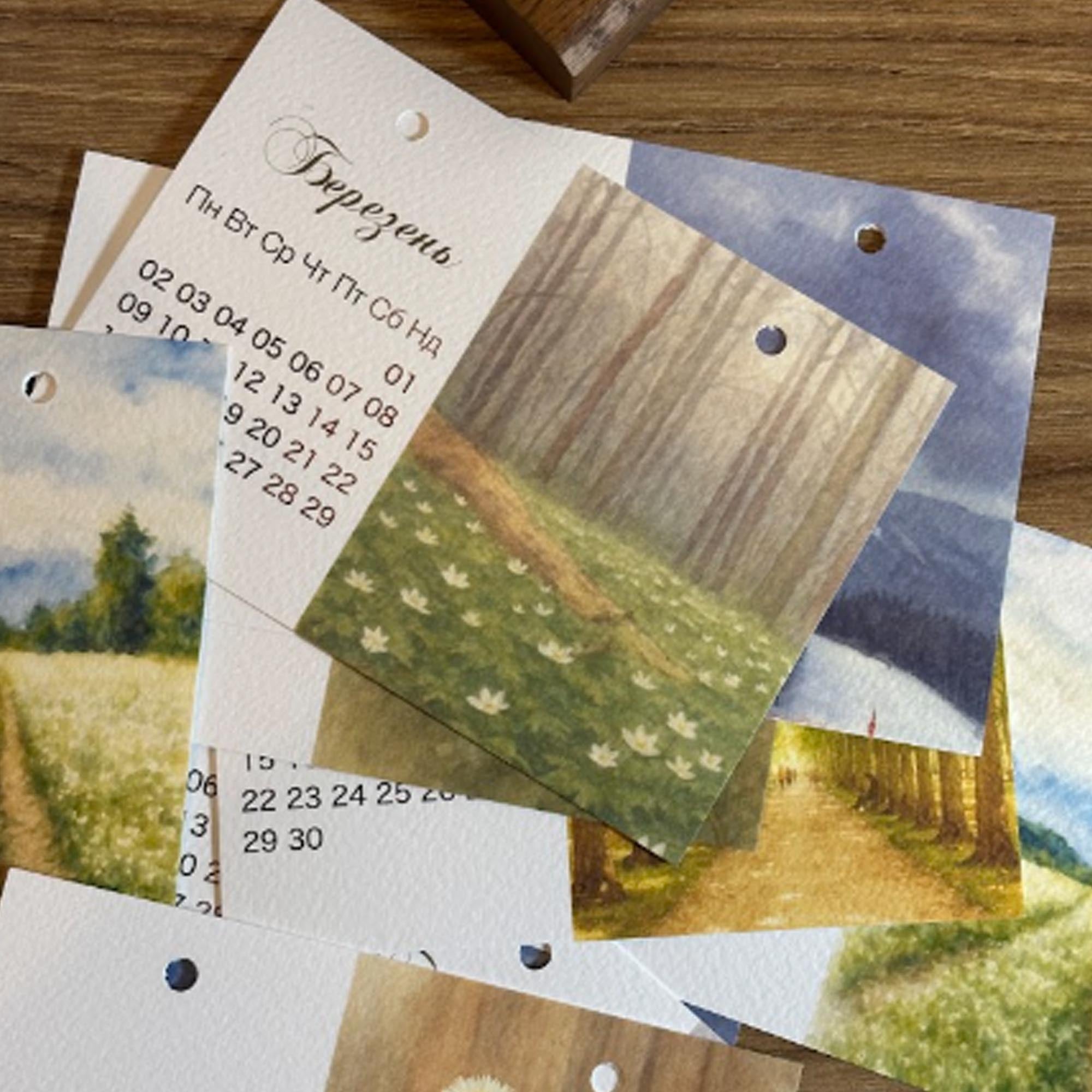 Настільний календар 10,5 х 14,8 см з дерева