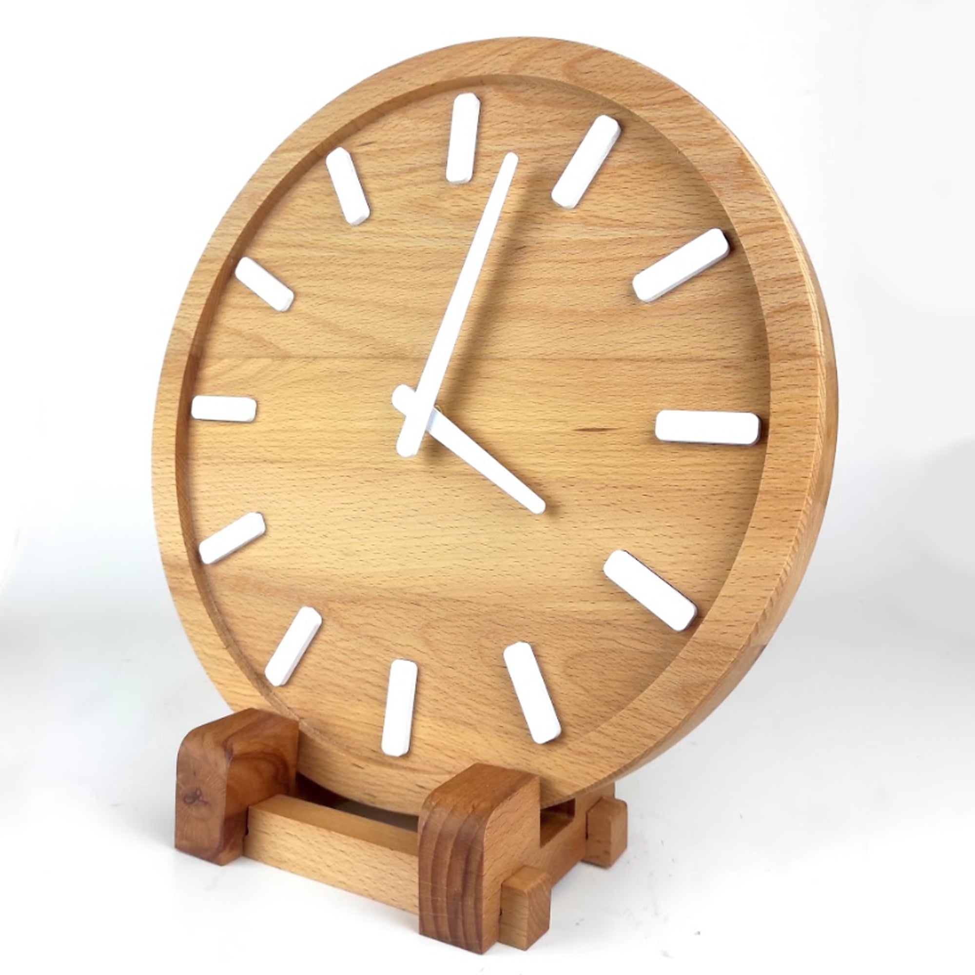 Настінний годинник WOODEN V з дерева