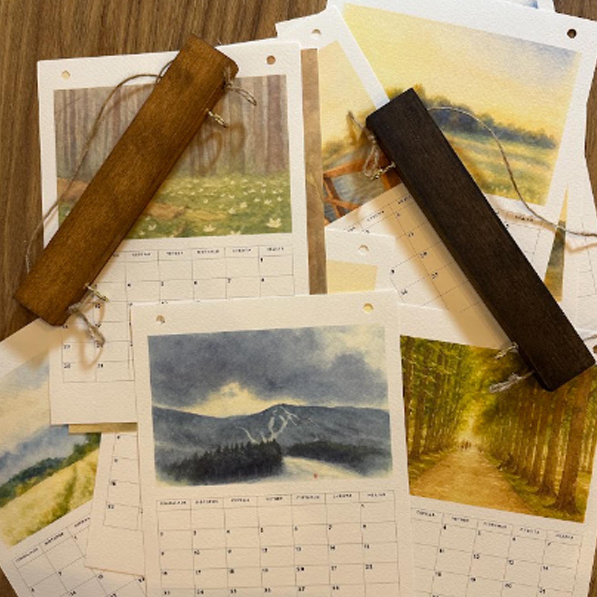 Настінний календар 18 х 25 см з дерева