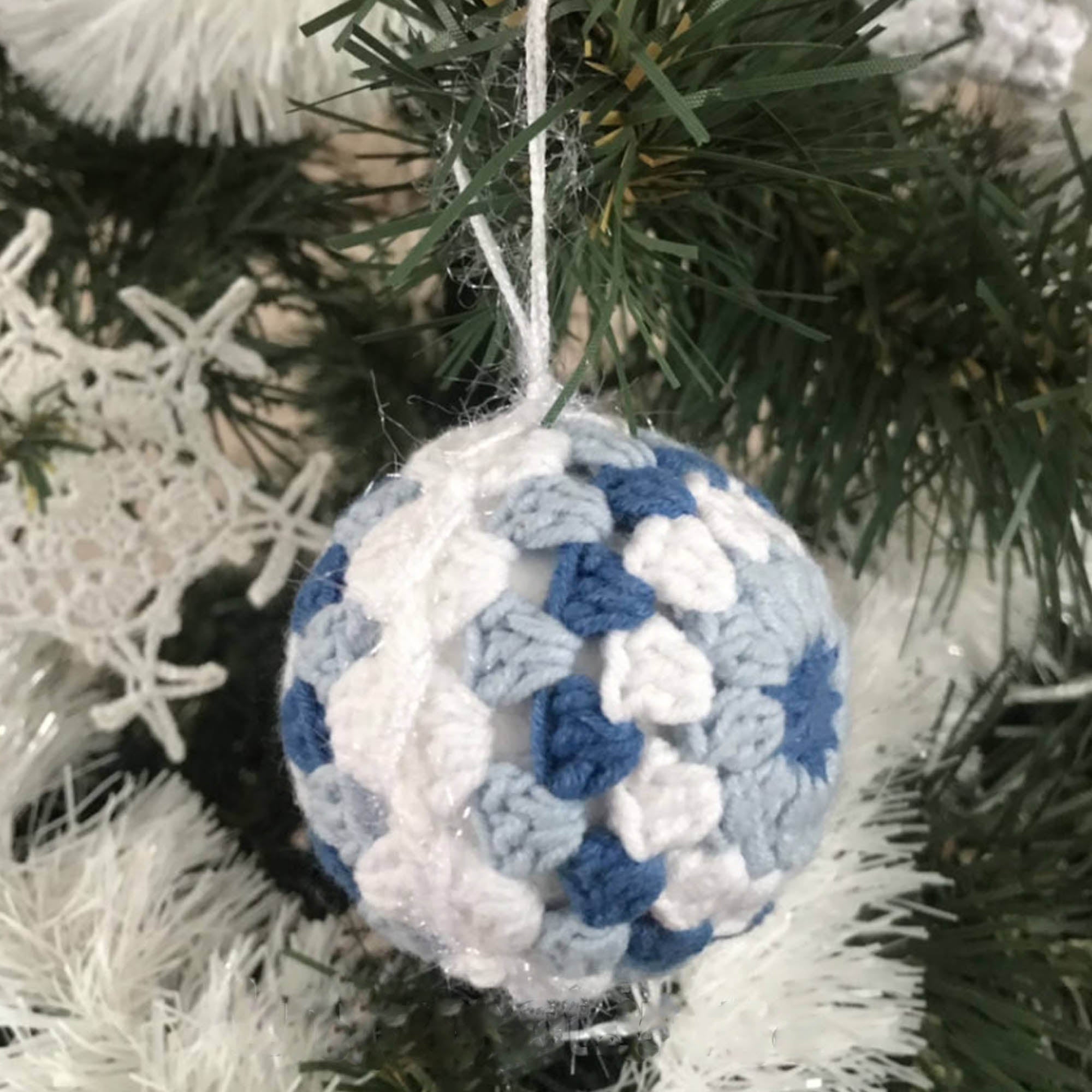 Новогодний декор ШАР, 7 см, голубой