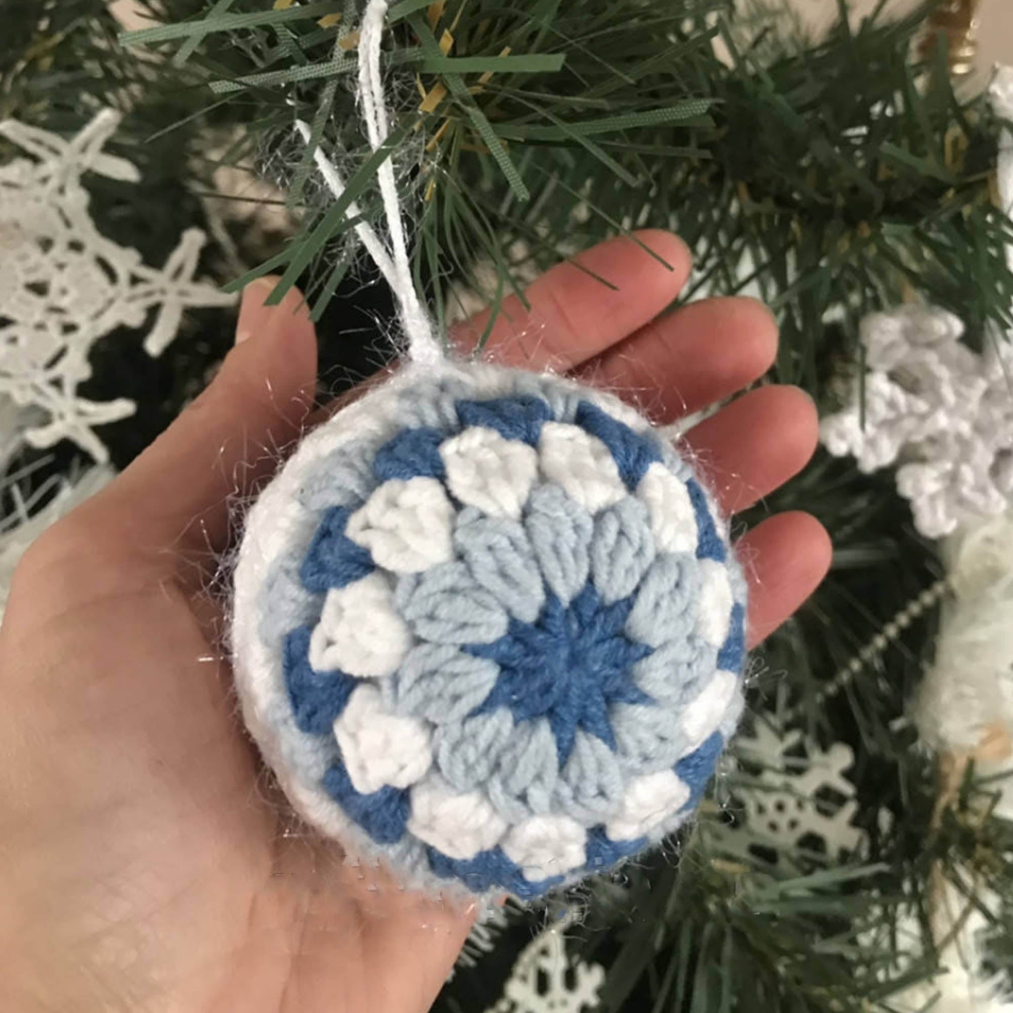 Новогодний декор ШАР, 7 см, голубой