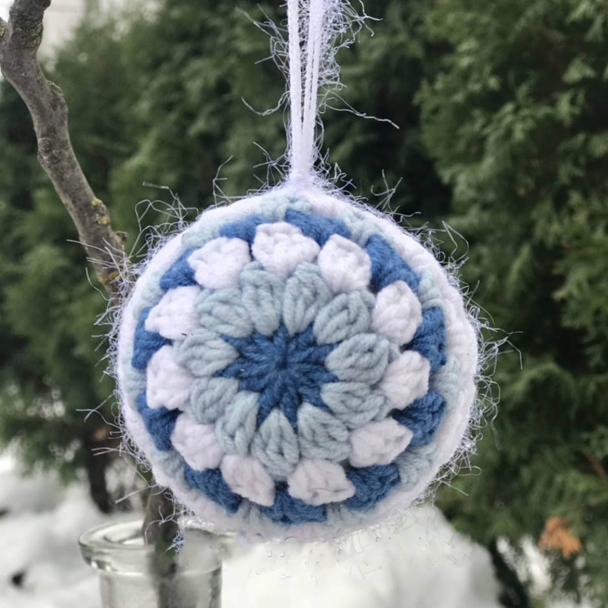 Новогодний декор ШАР, 7 см, голубой