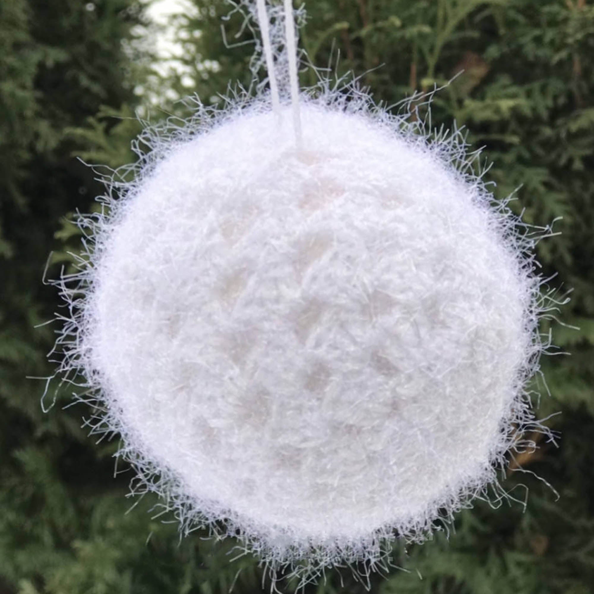 Новогодний декор ШАР СНЕГОВЫЙ, 7 см, белый