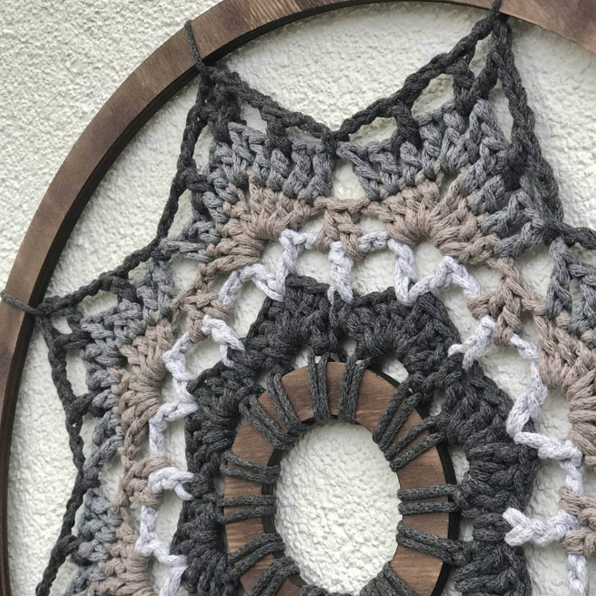 Панно 32 см, ажурне, бавовняне