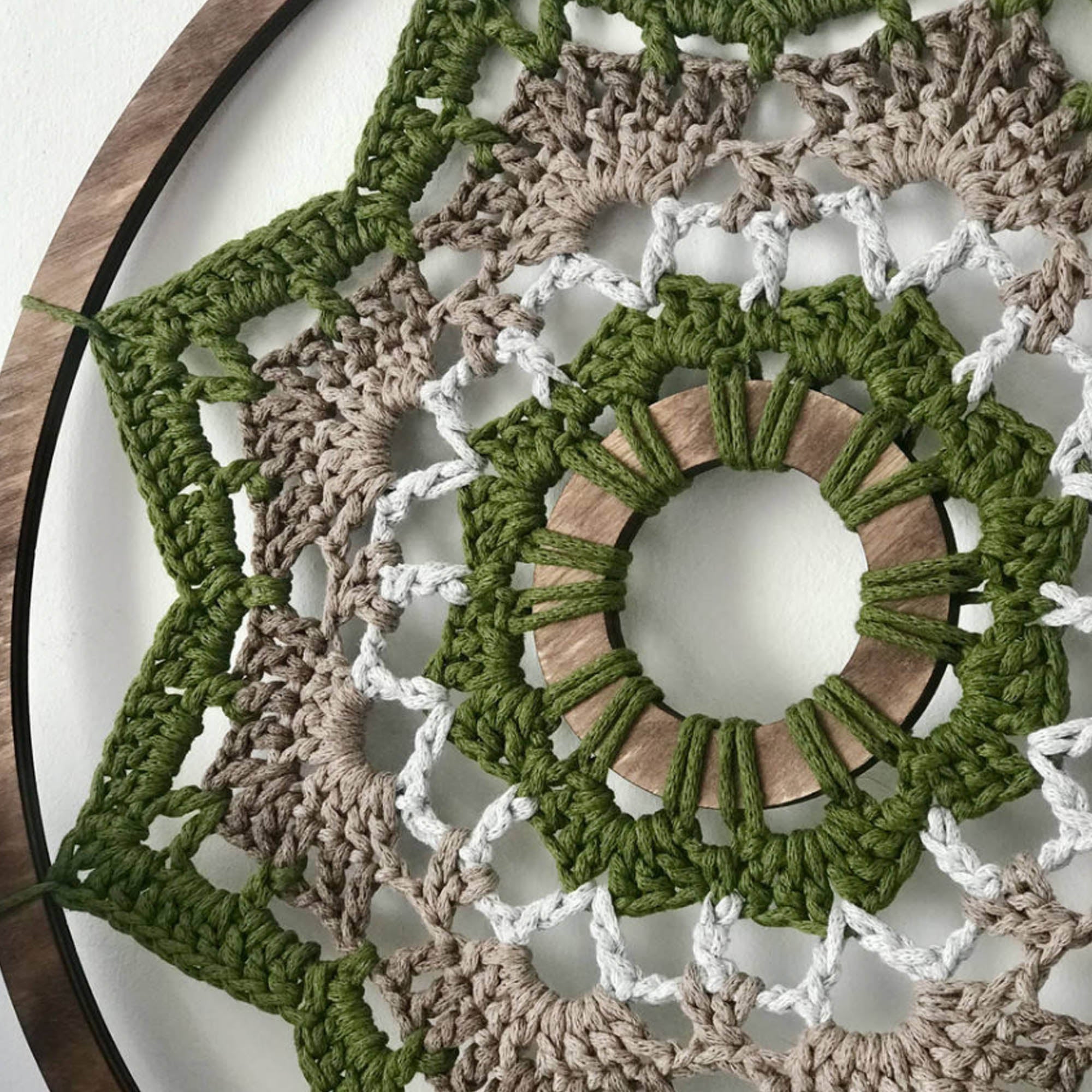 Панно 35 см, ажурне, бавовняне