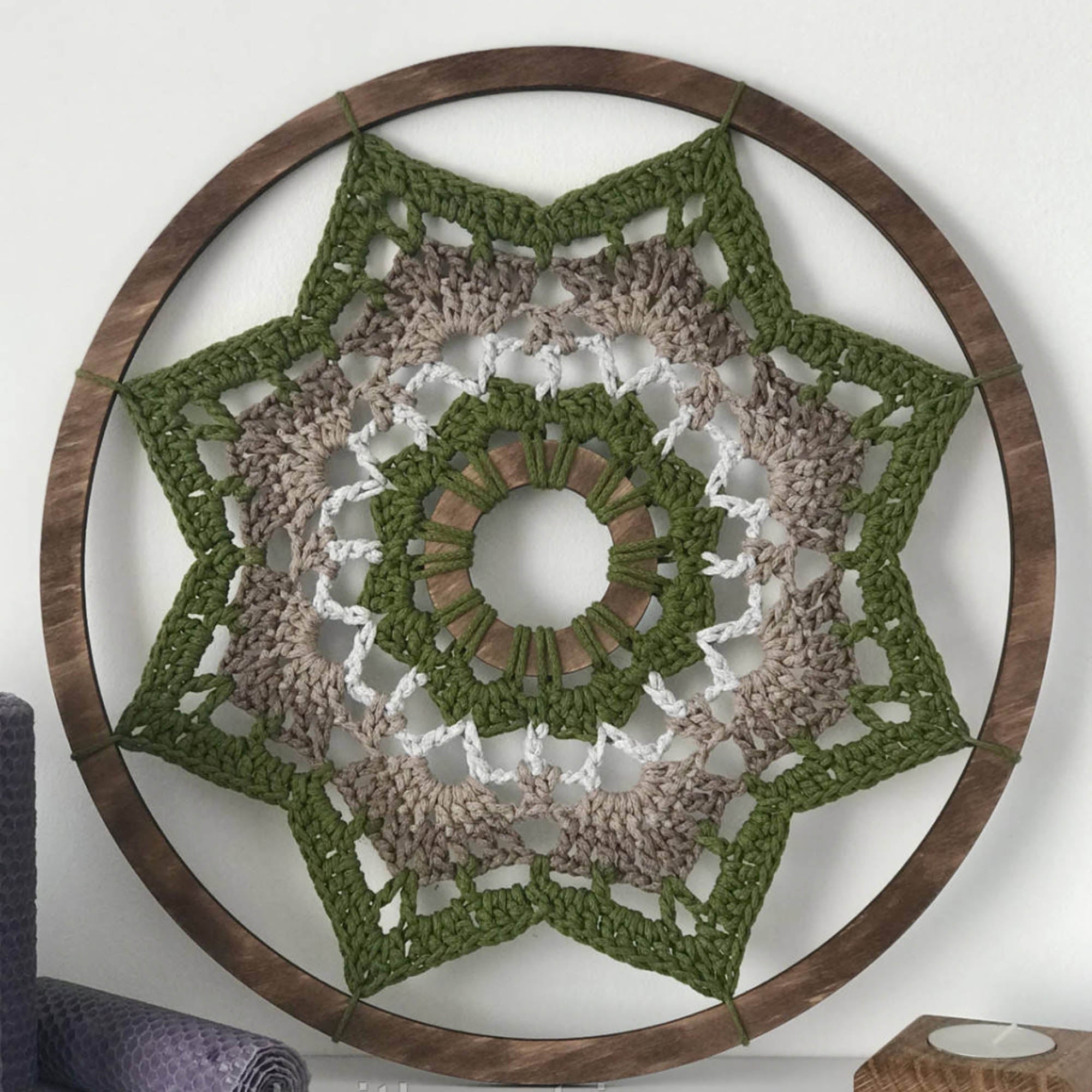 Панно 35 см, ажурне, бавовняне