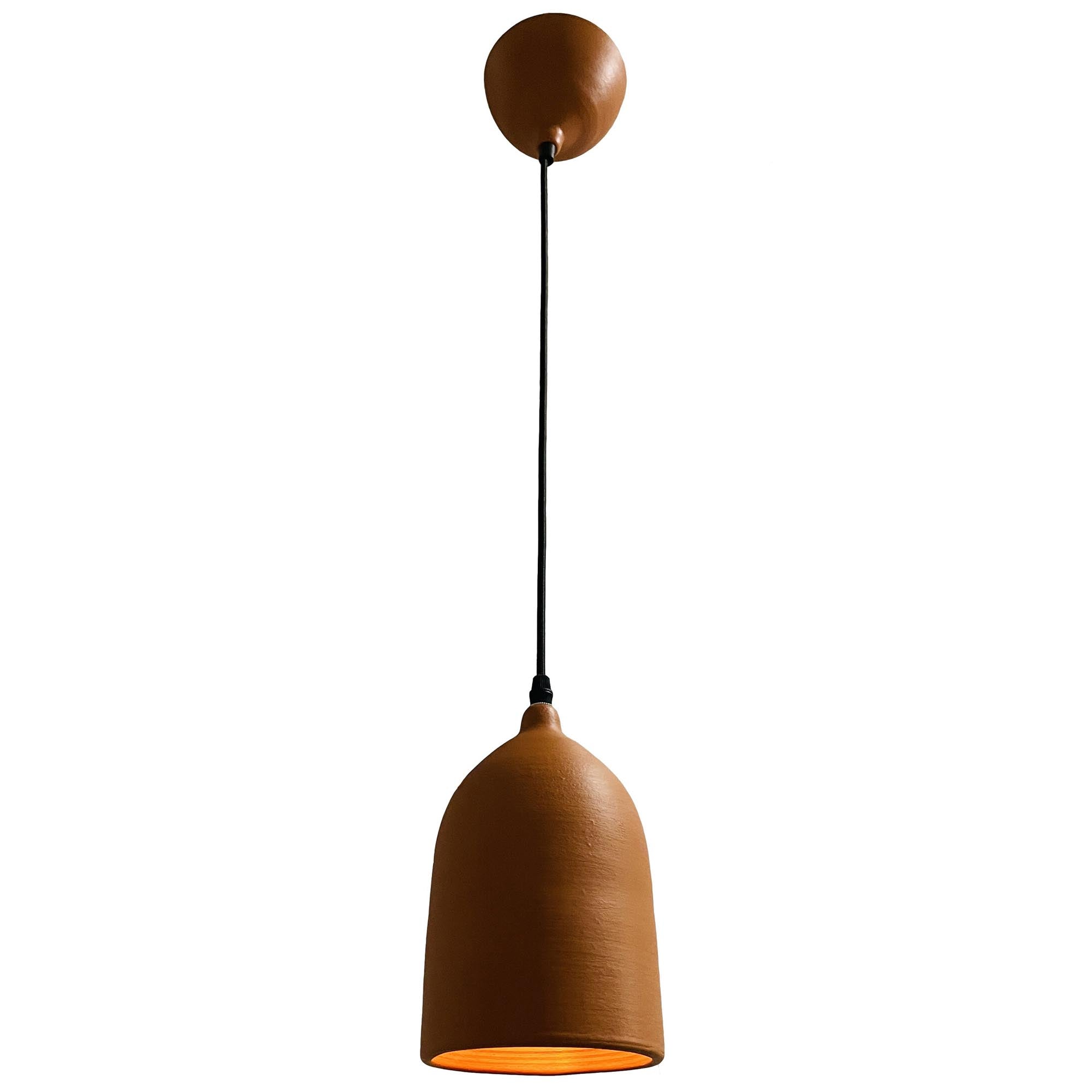 Підвісний світильник 12 х 22 см керамічний, топаз коричневий