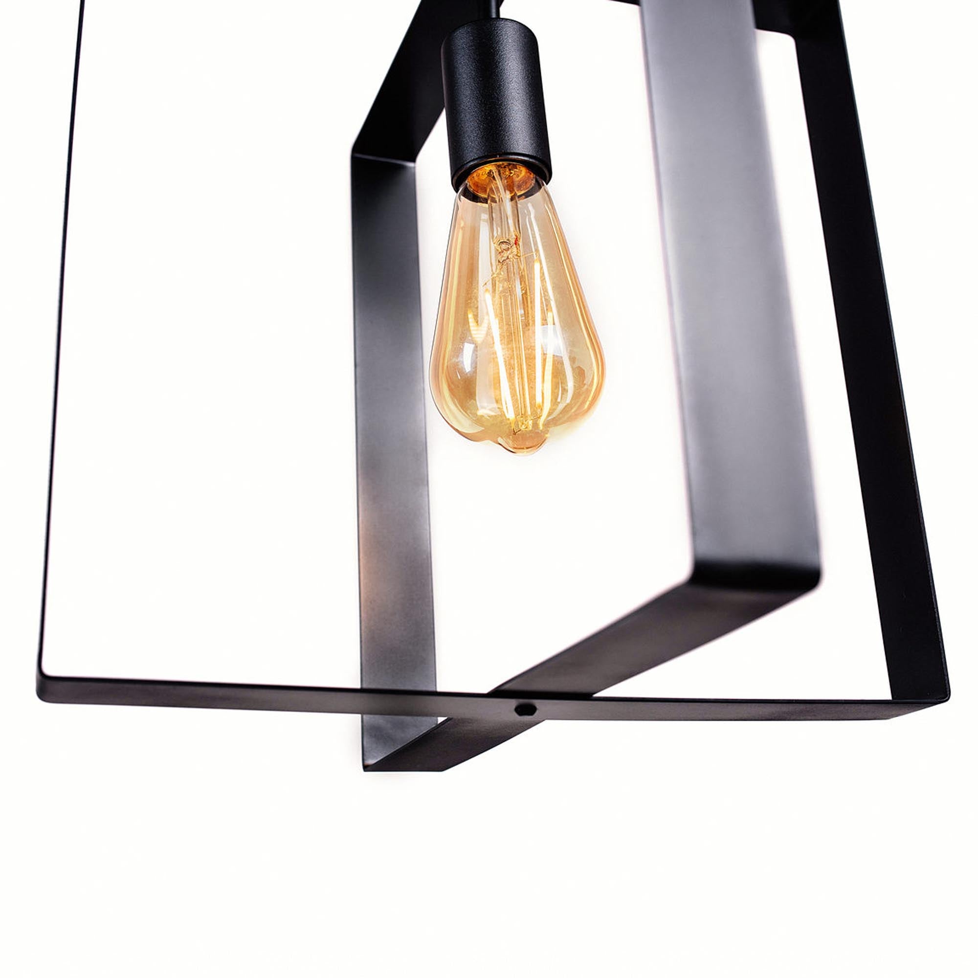 Подвесной светильник 31 х 31 см, металлический, черный