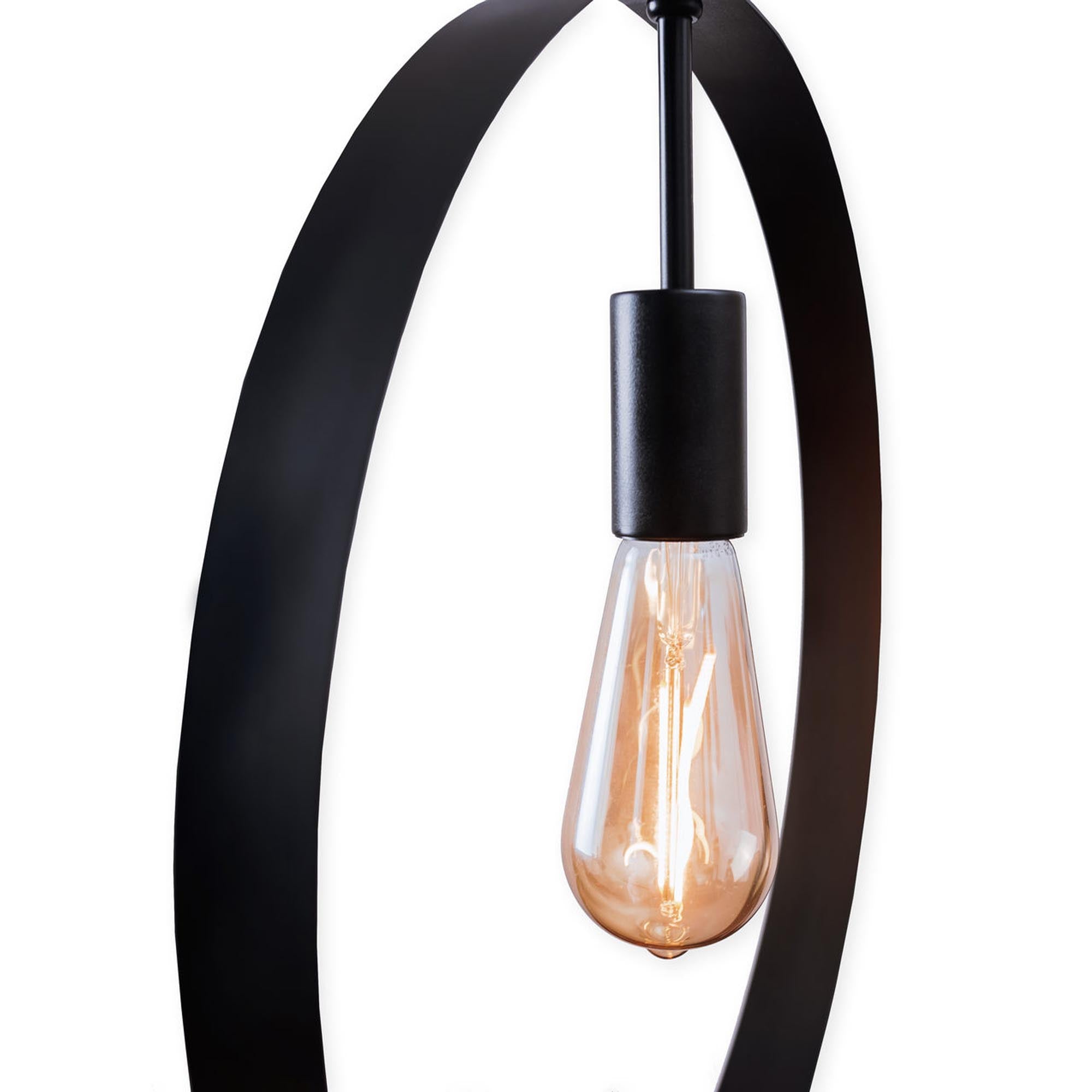 Подвесной светильник 36 см, металлический, черный