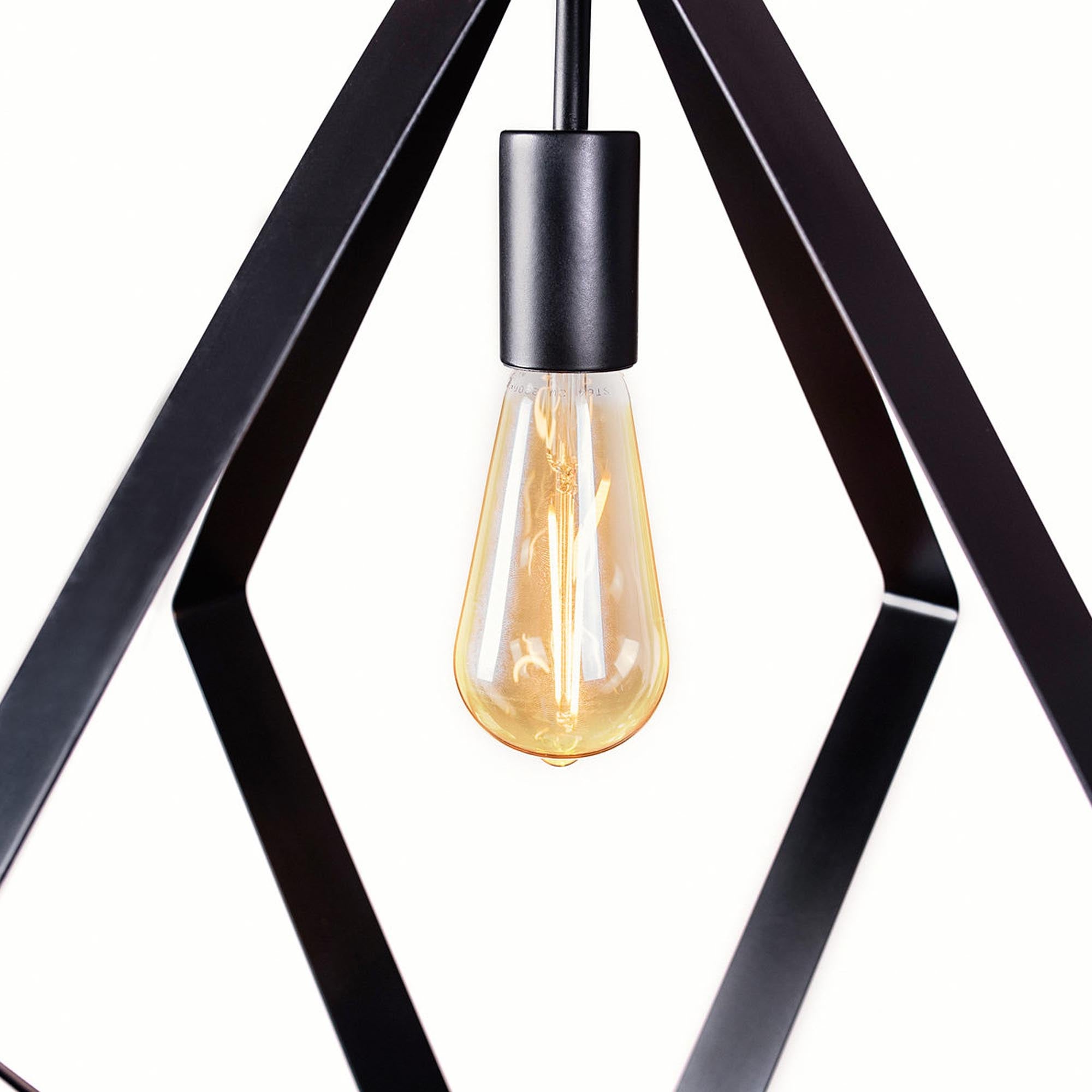 Подвесной светильник 40 х 46 см, металлический, черный