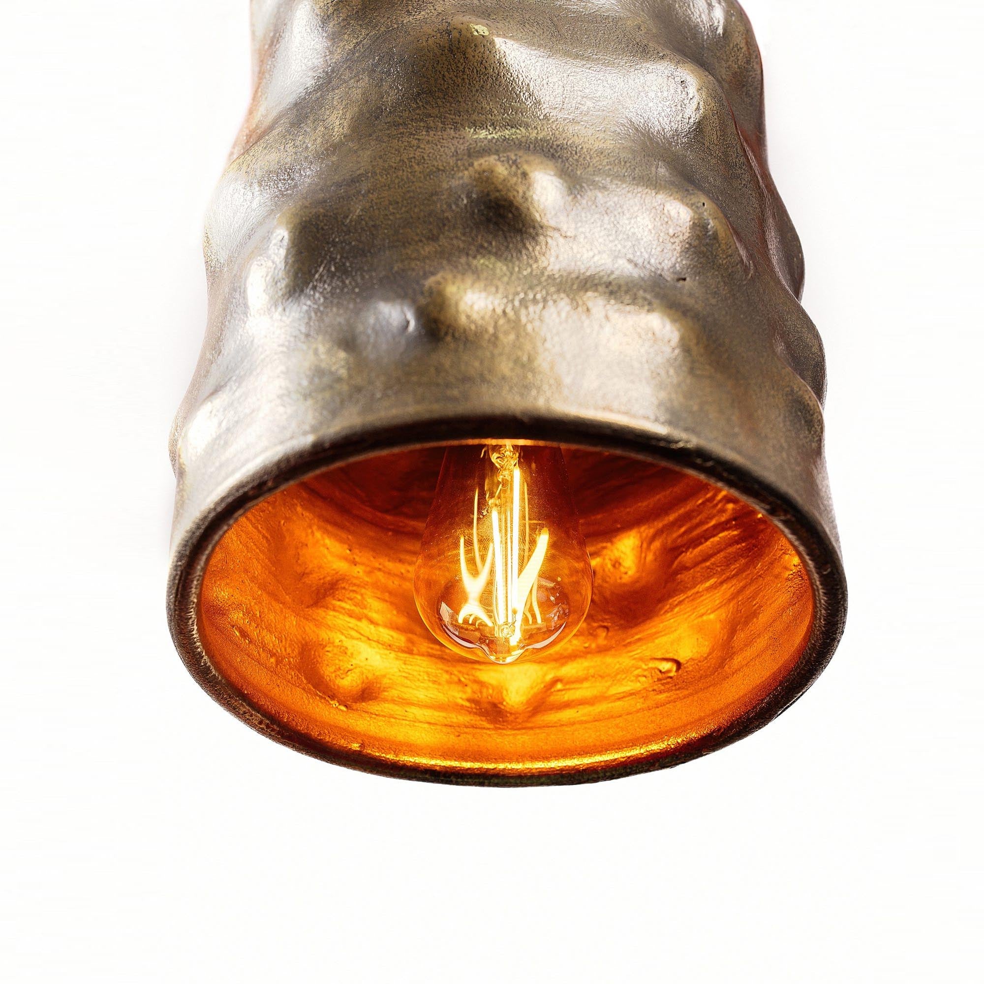Подвесной светильник керамический, латунь