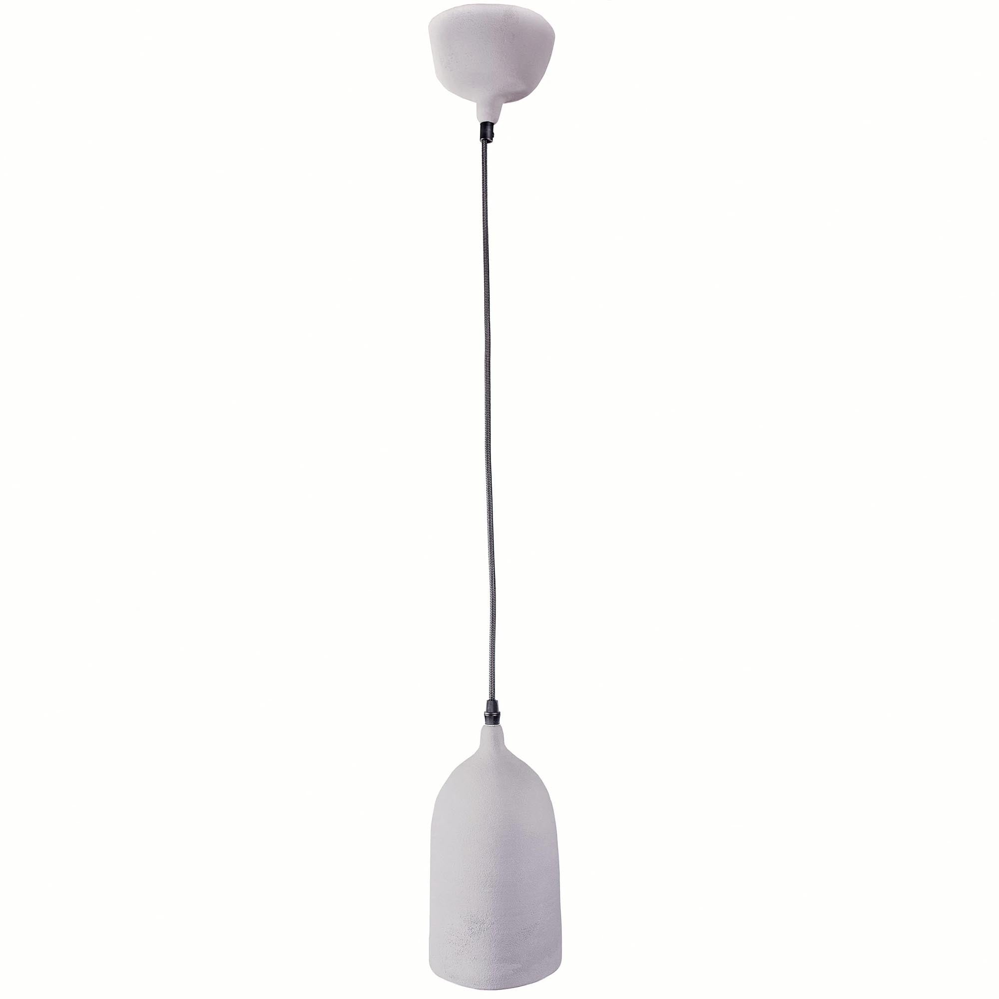 Подвесной светильник керамический, серый мат