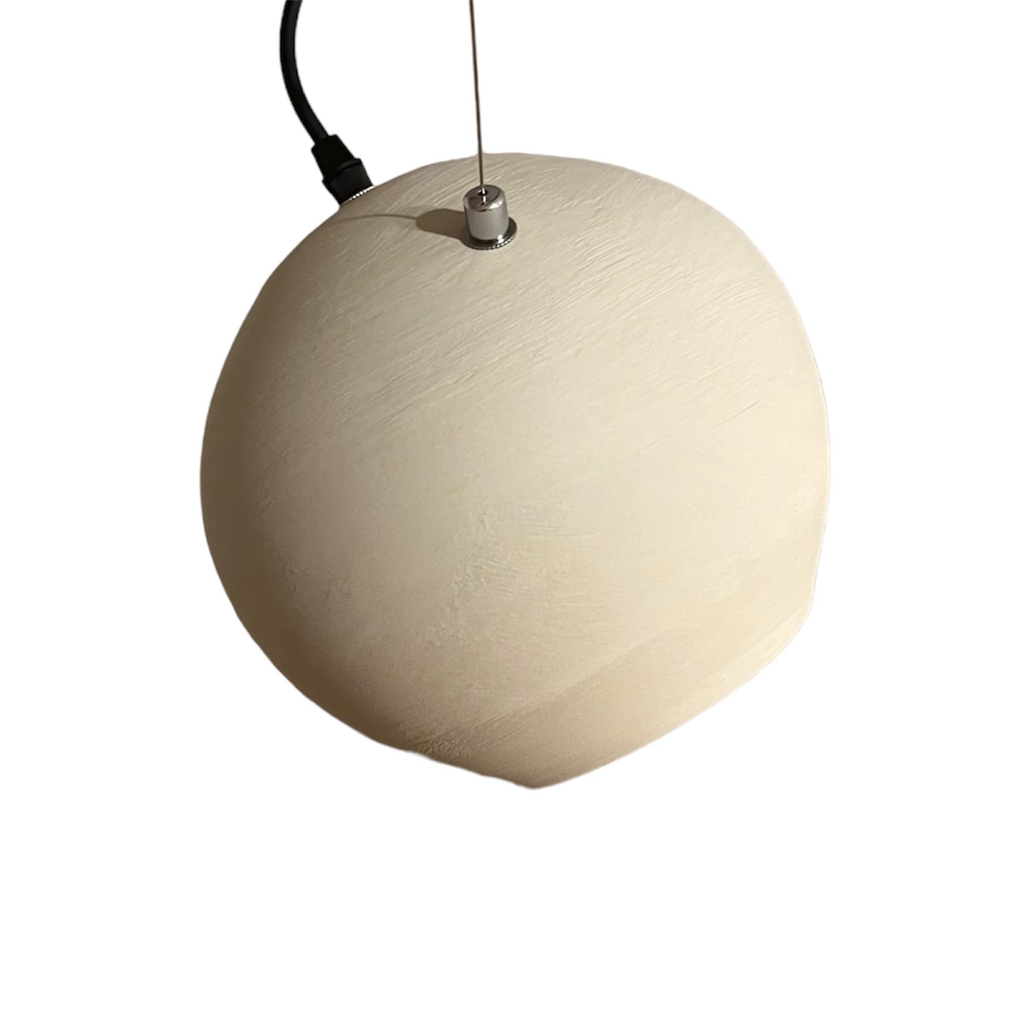 Подвесной светильник керамический, светло-серый мат