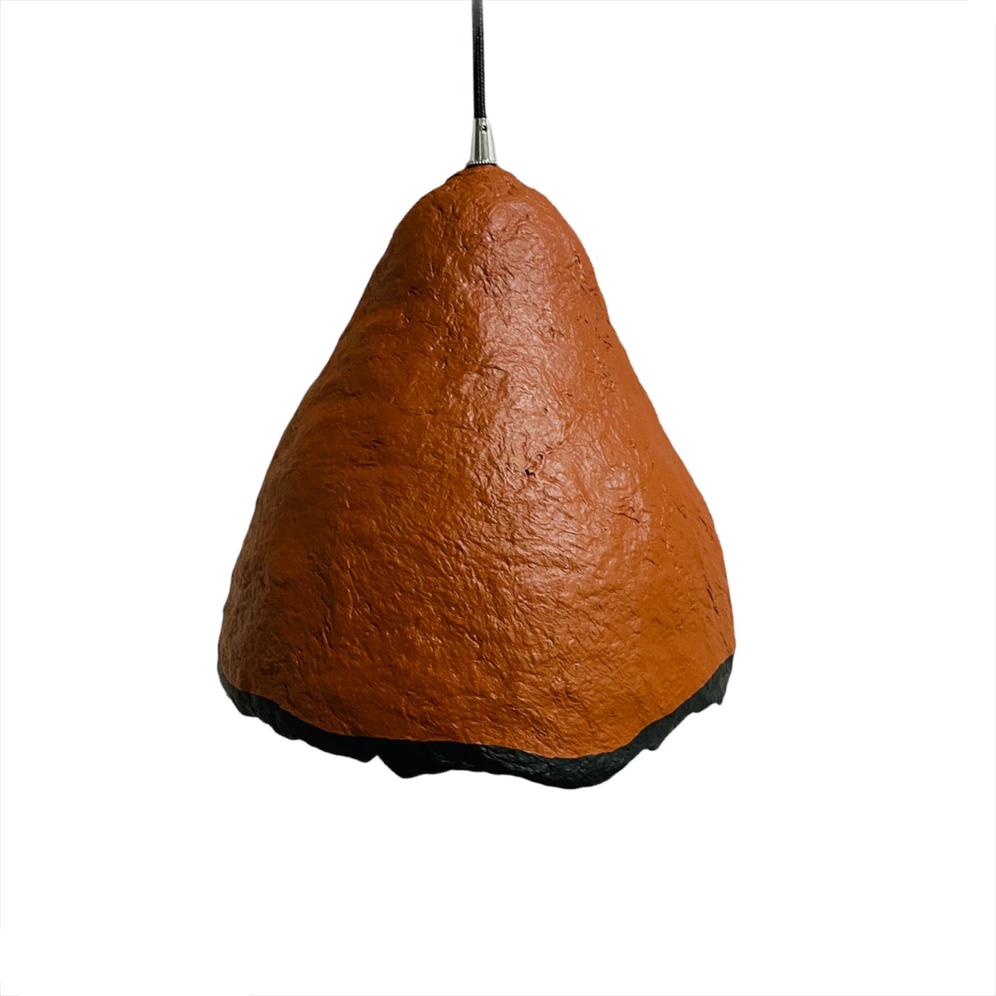 Підвісний світильник з підсиленого пап'є-маше, помаранчевий