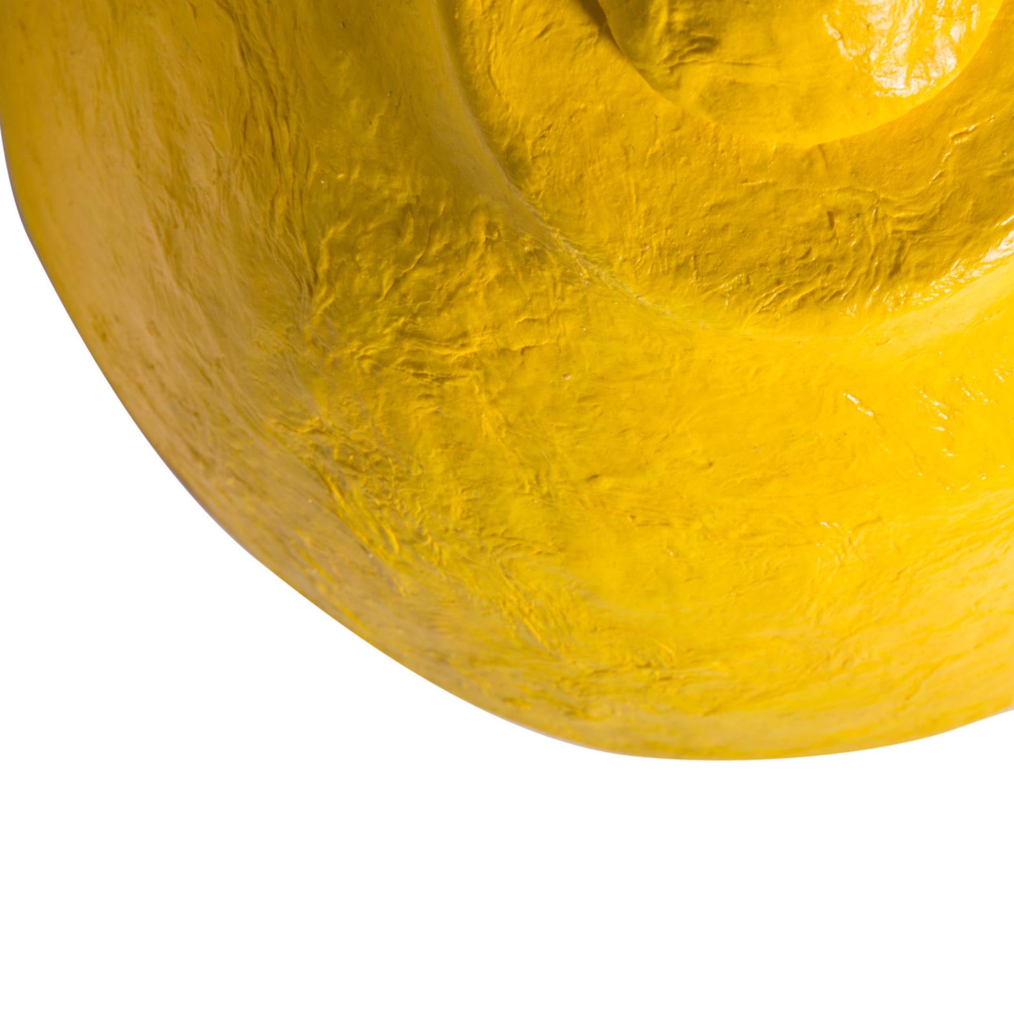 Подвесной светильник из усиленного папье-маше, желтый