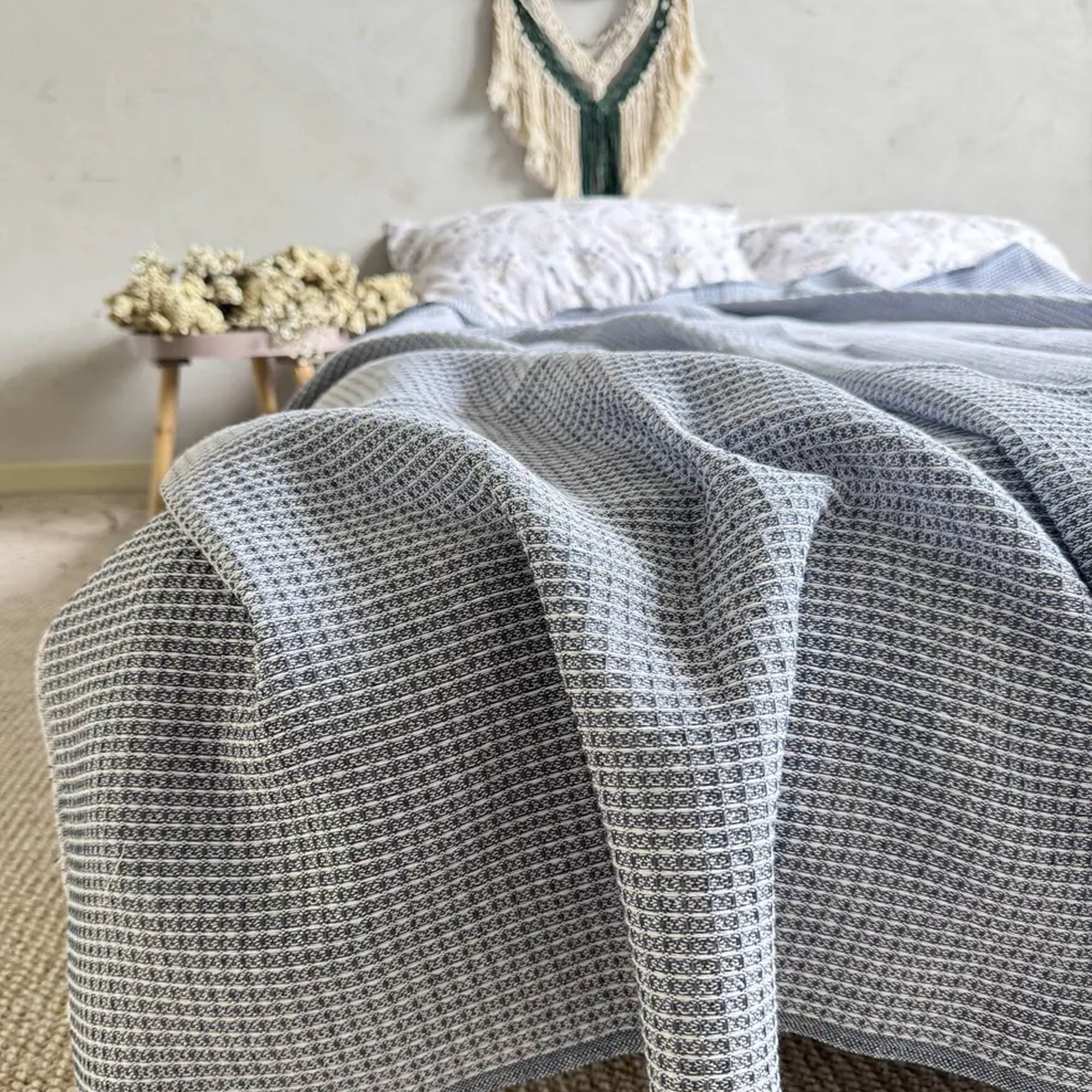 Плед бавовняний BELGIUM, синій