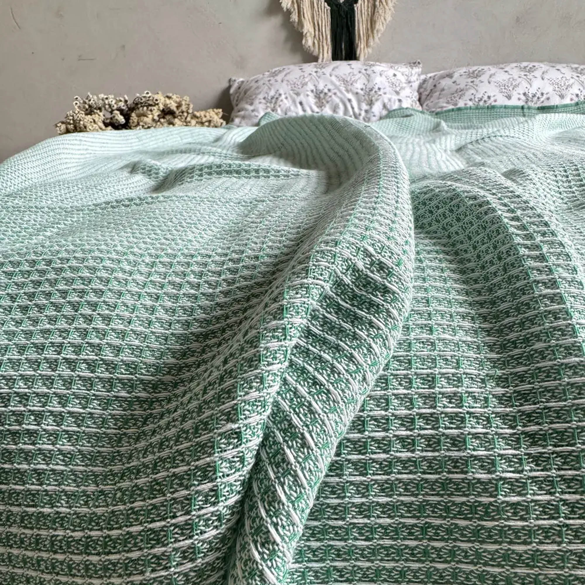 Плед бавовняний BELGIUM, зелений