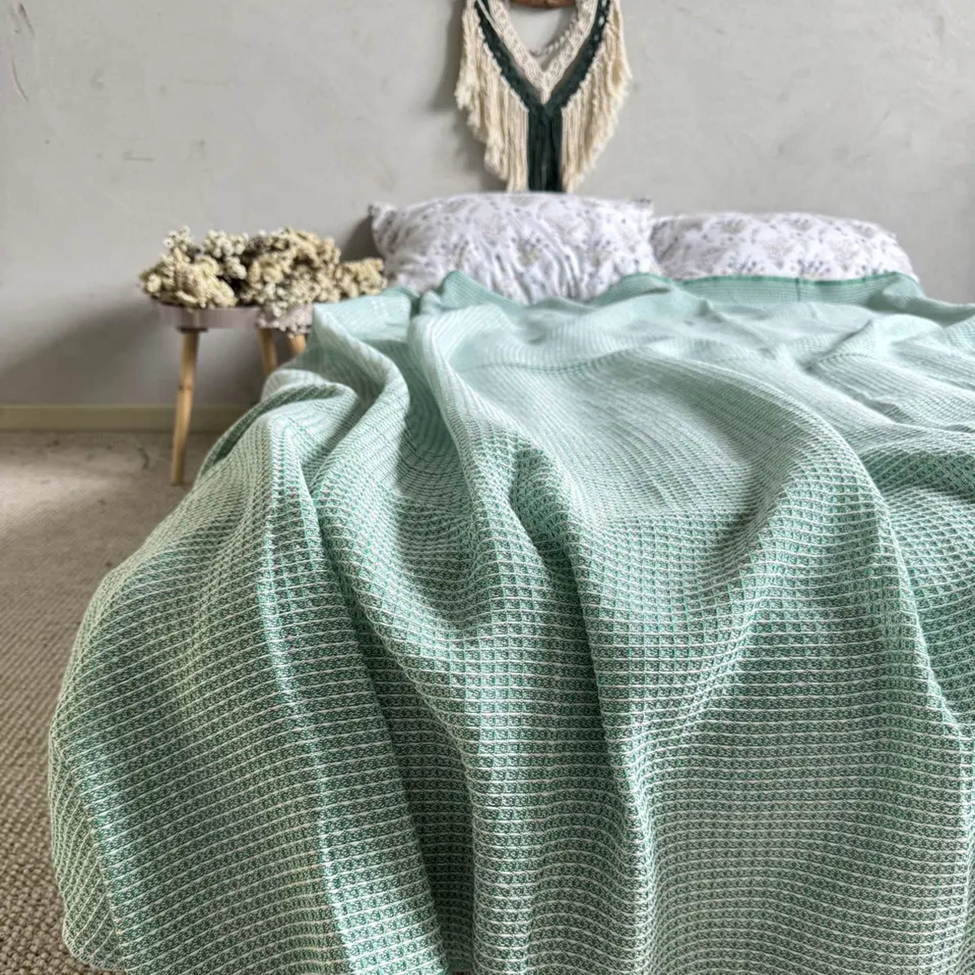 Плед бавовняний BELGIUM, зелений