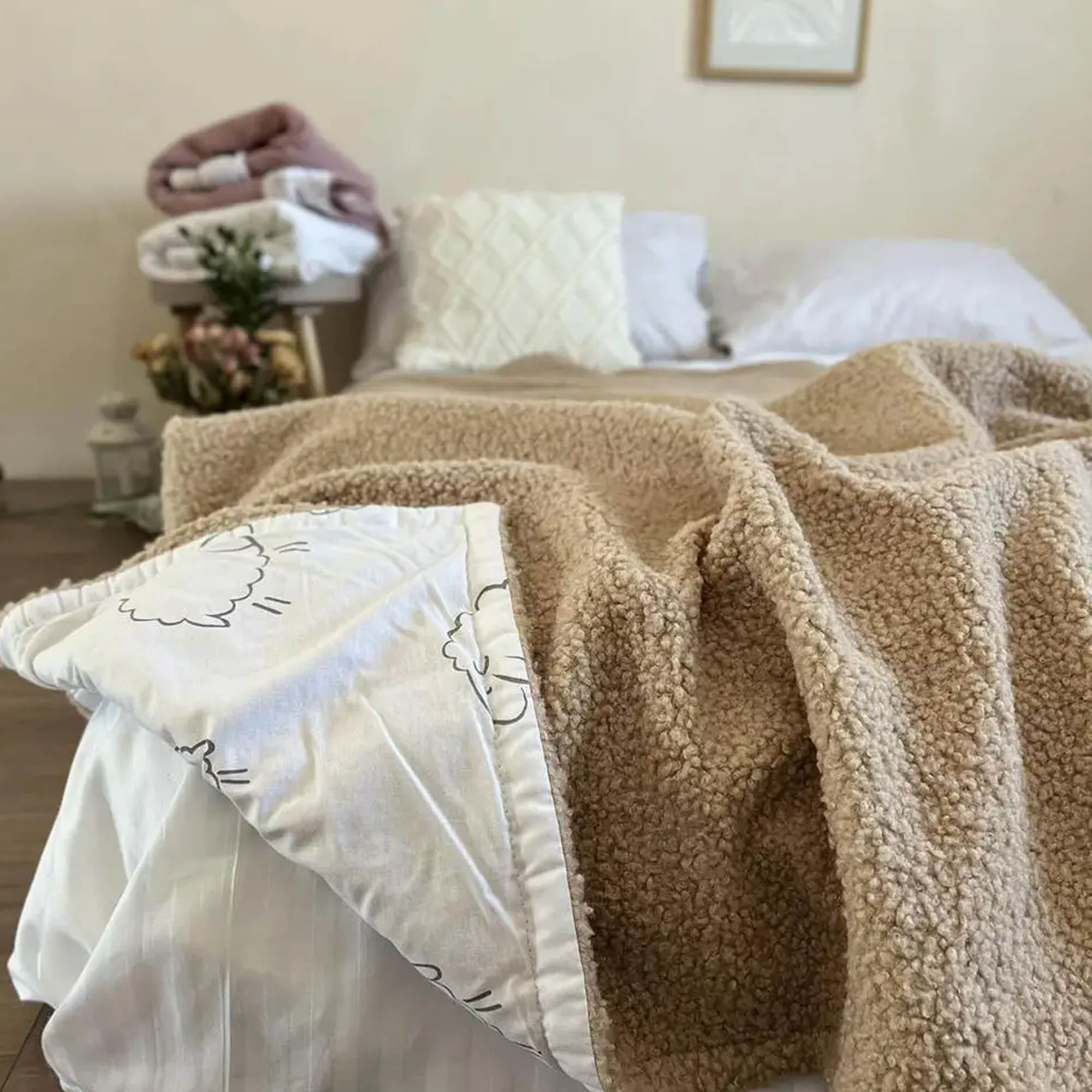 Плед бавовняний дитячий TEDDY, бежевий