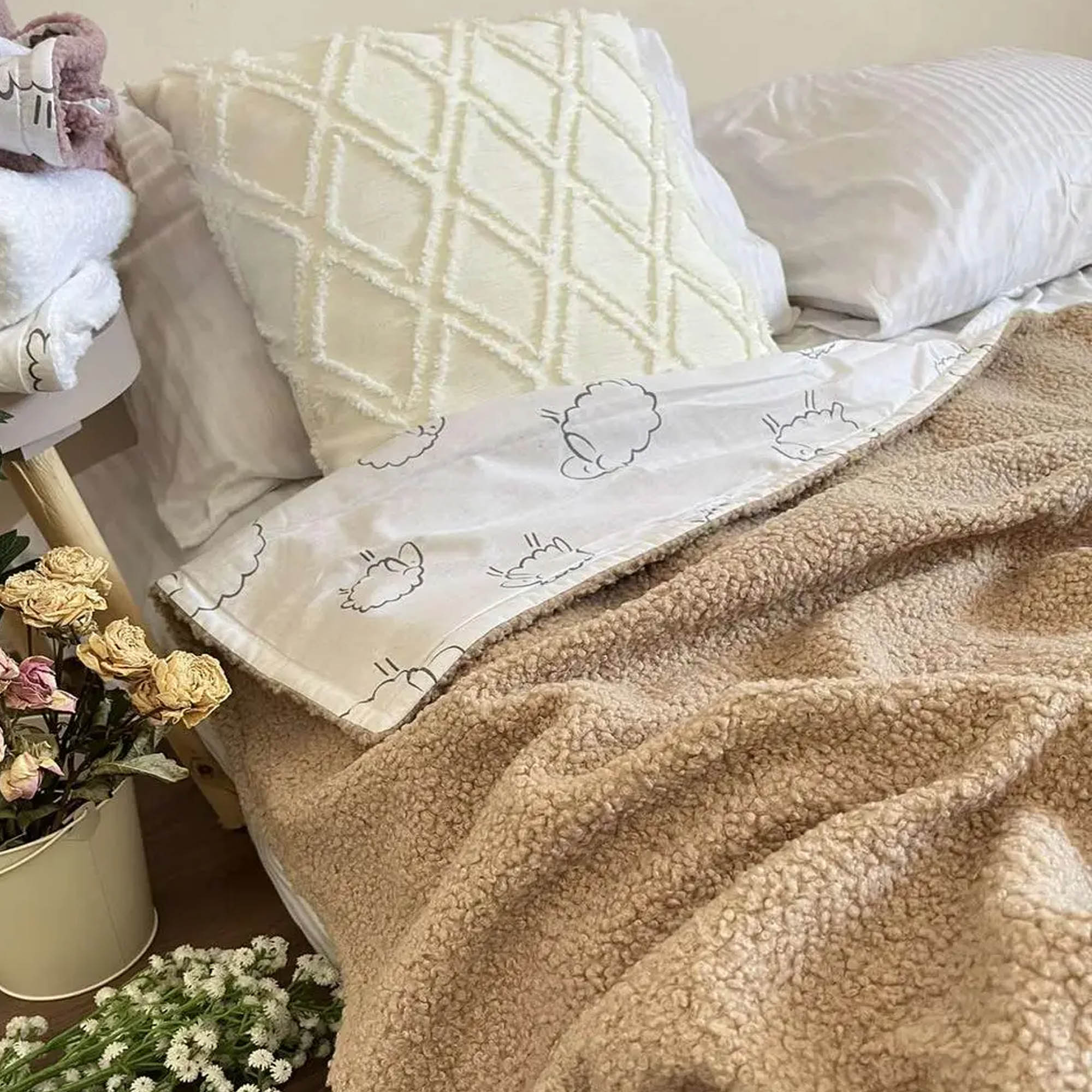 Плед бавовняний дитячий TEDDY, бежевий