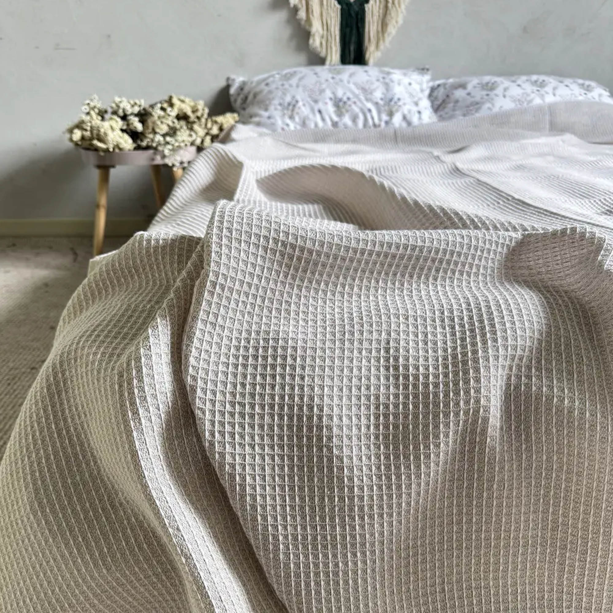 Плед бавовняний BELGIUM, бежевий