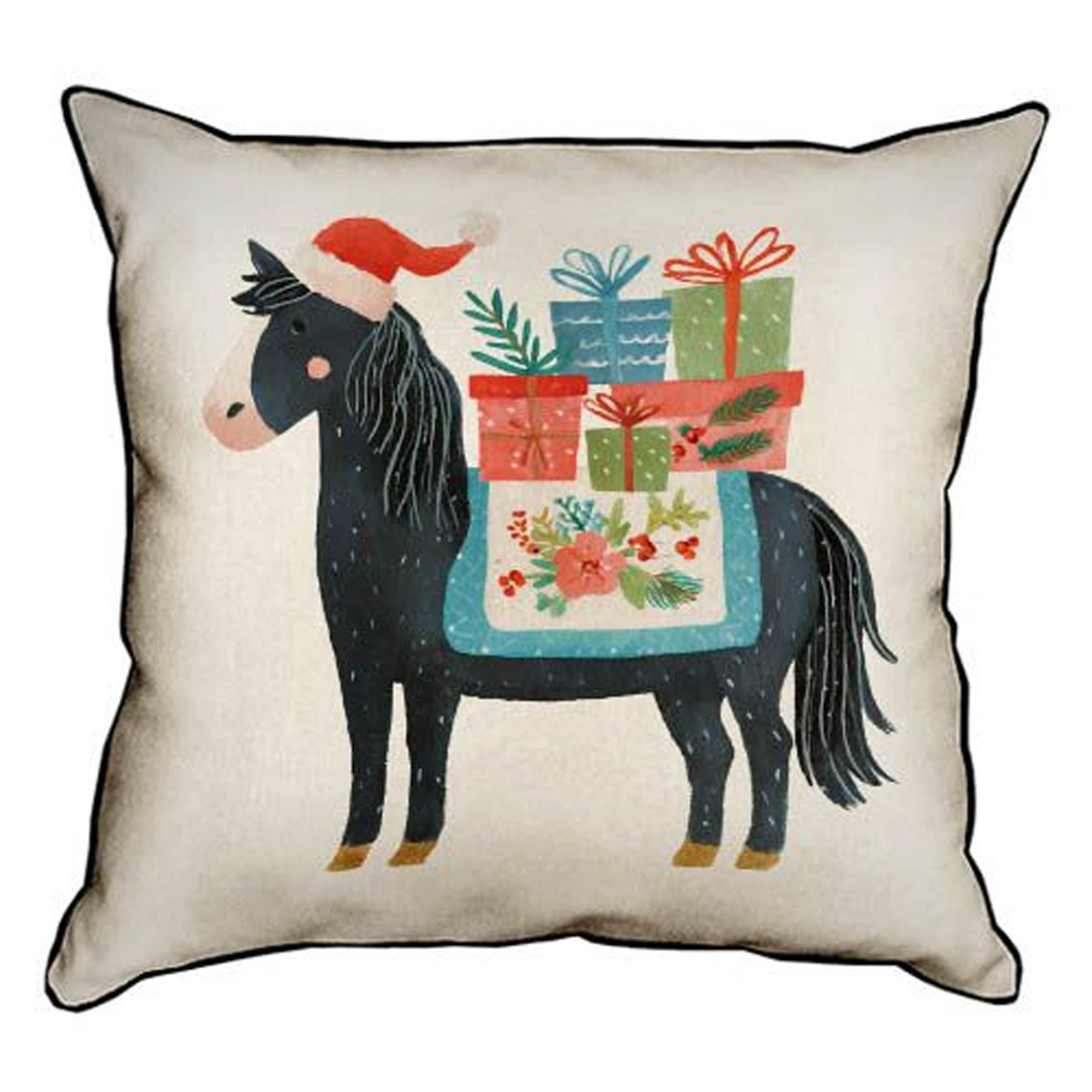 Подушка декоративна КІНЬ З ПОДАРУНКАМИ