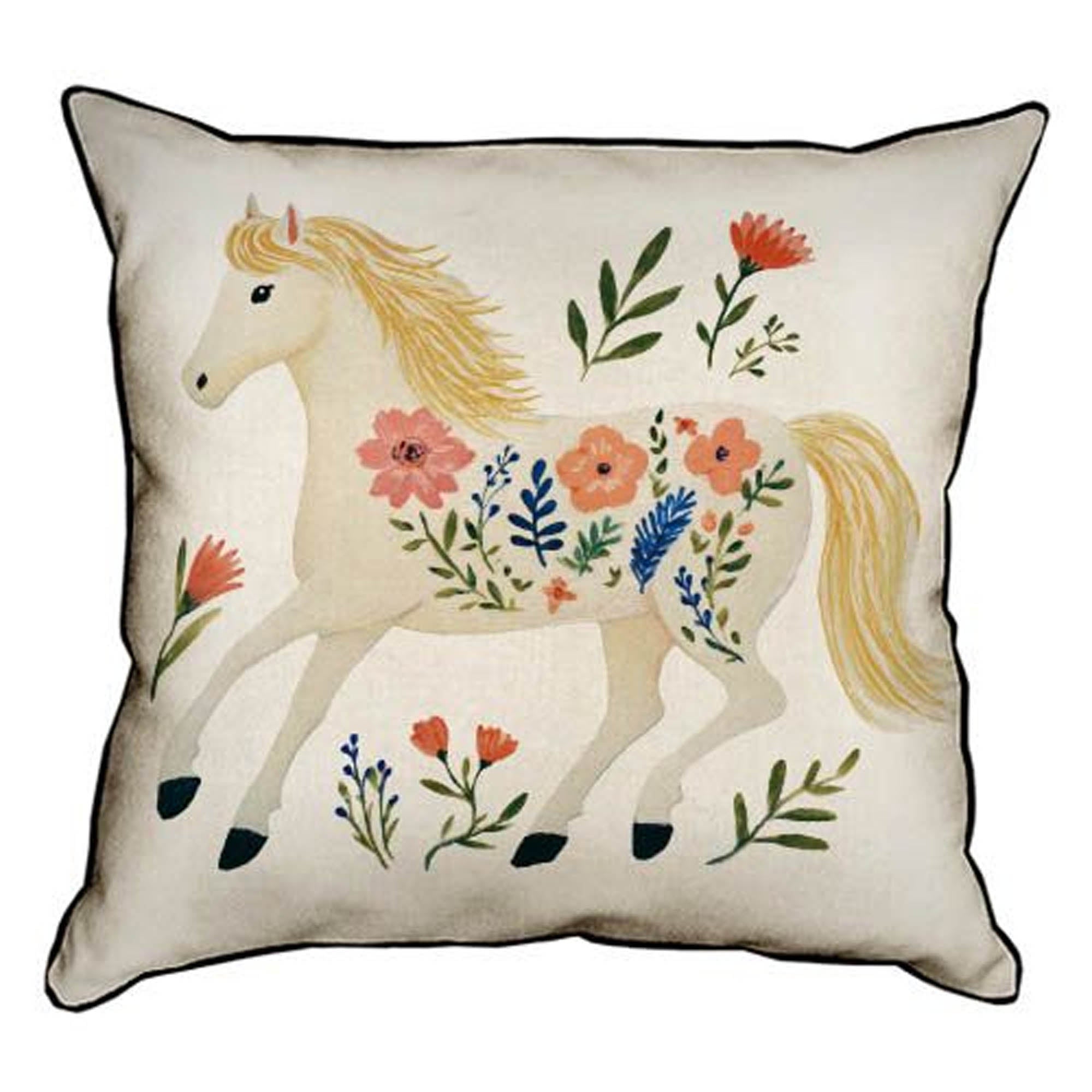 Подушка декоративна КВІТКОВИЙ КІНЬ