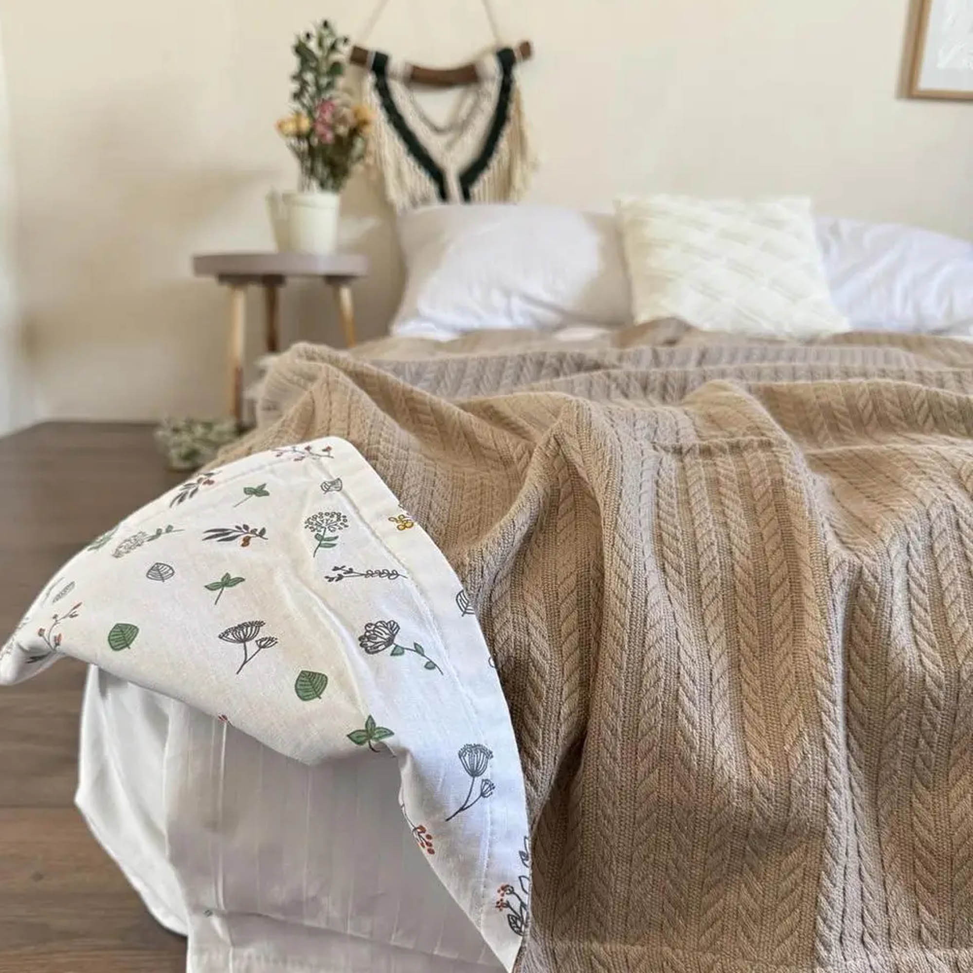 Покривало бавовняне дитяче КОСИЧКА KIDS, капучино