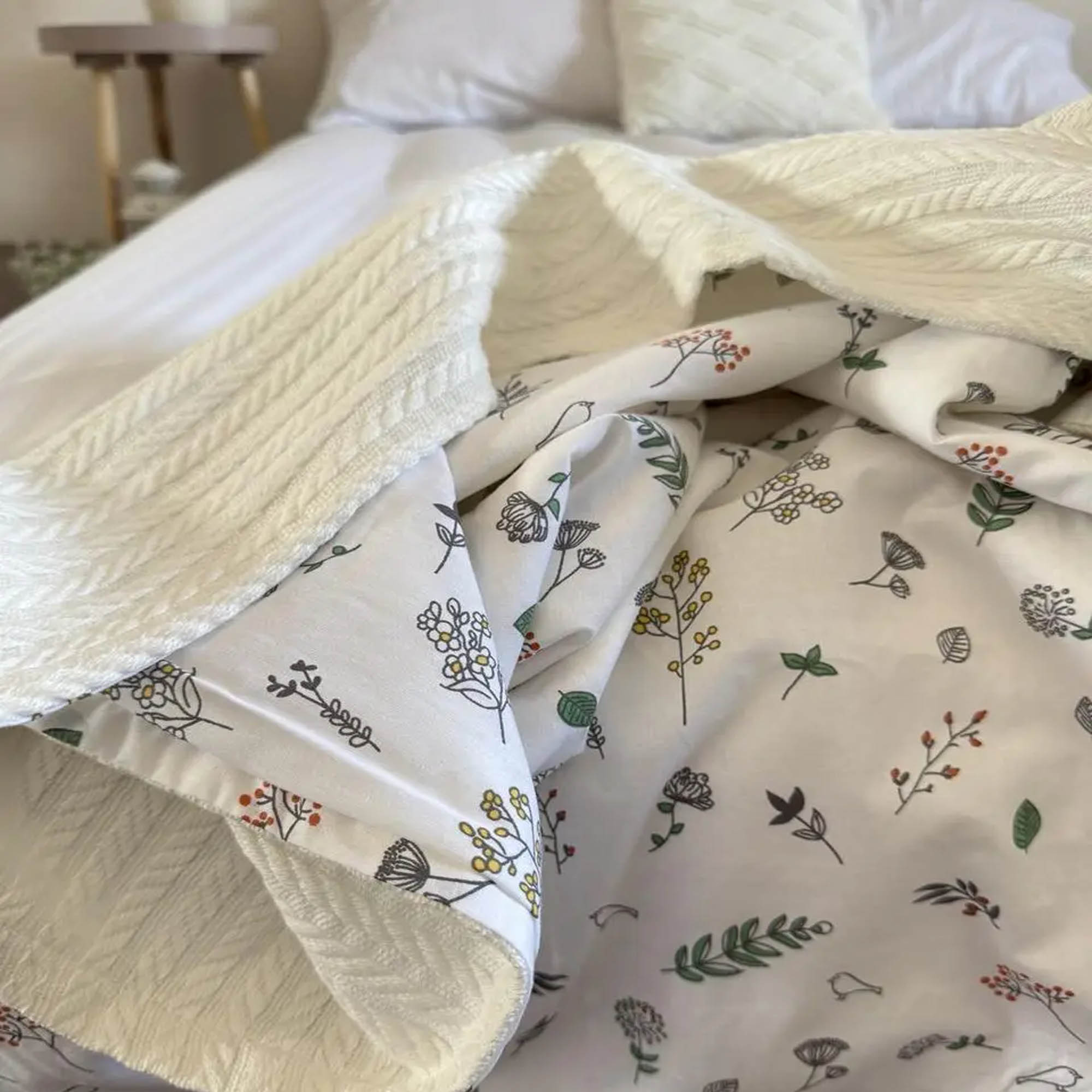 Покривало бавовняне дитяче КОСИЧКА KIDS, молочний