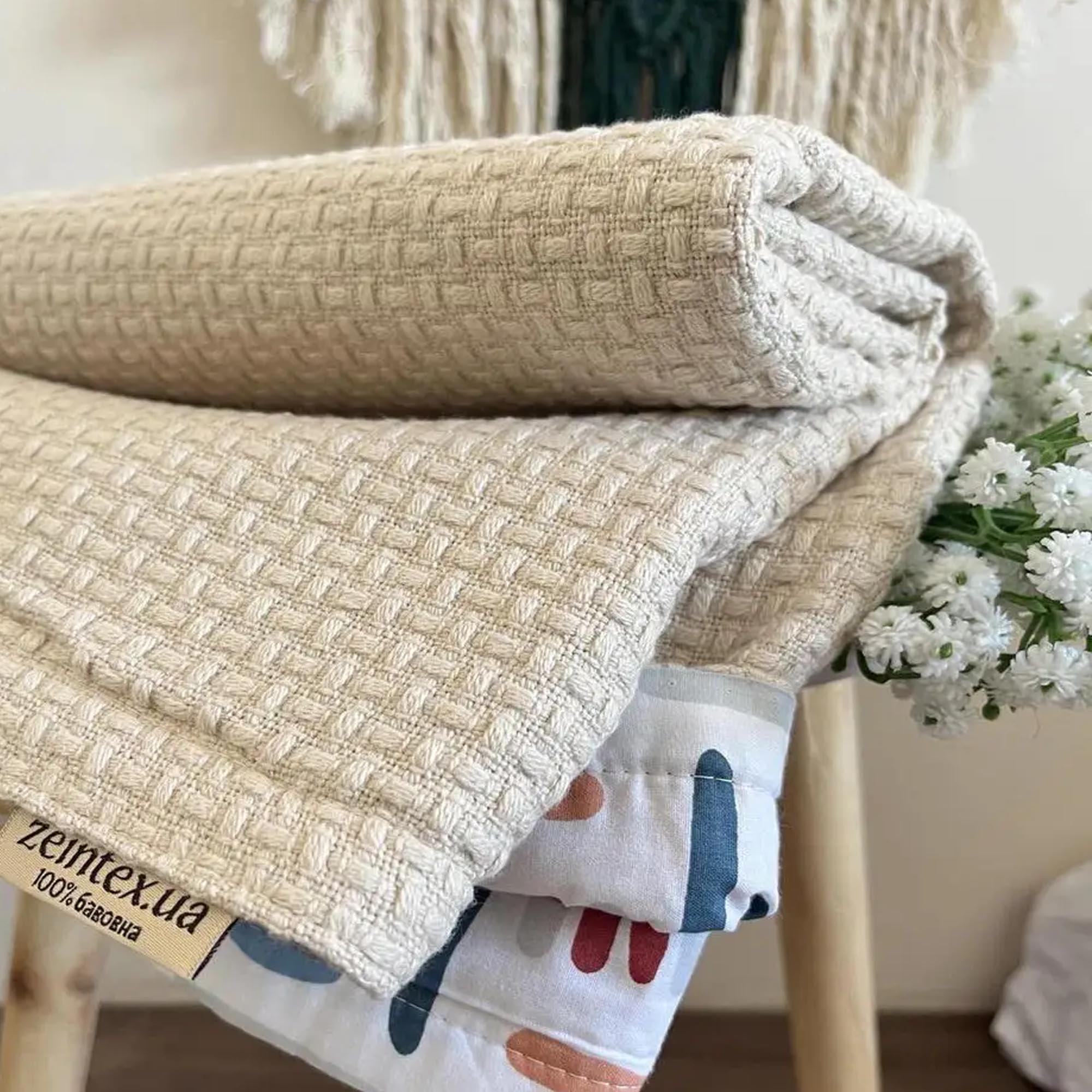 Покривало бавовняне дитяче WHEAT KIDS, бежевий