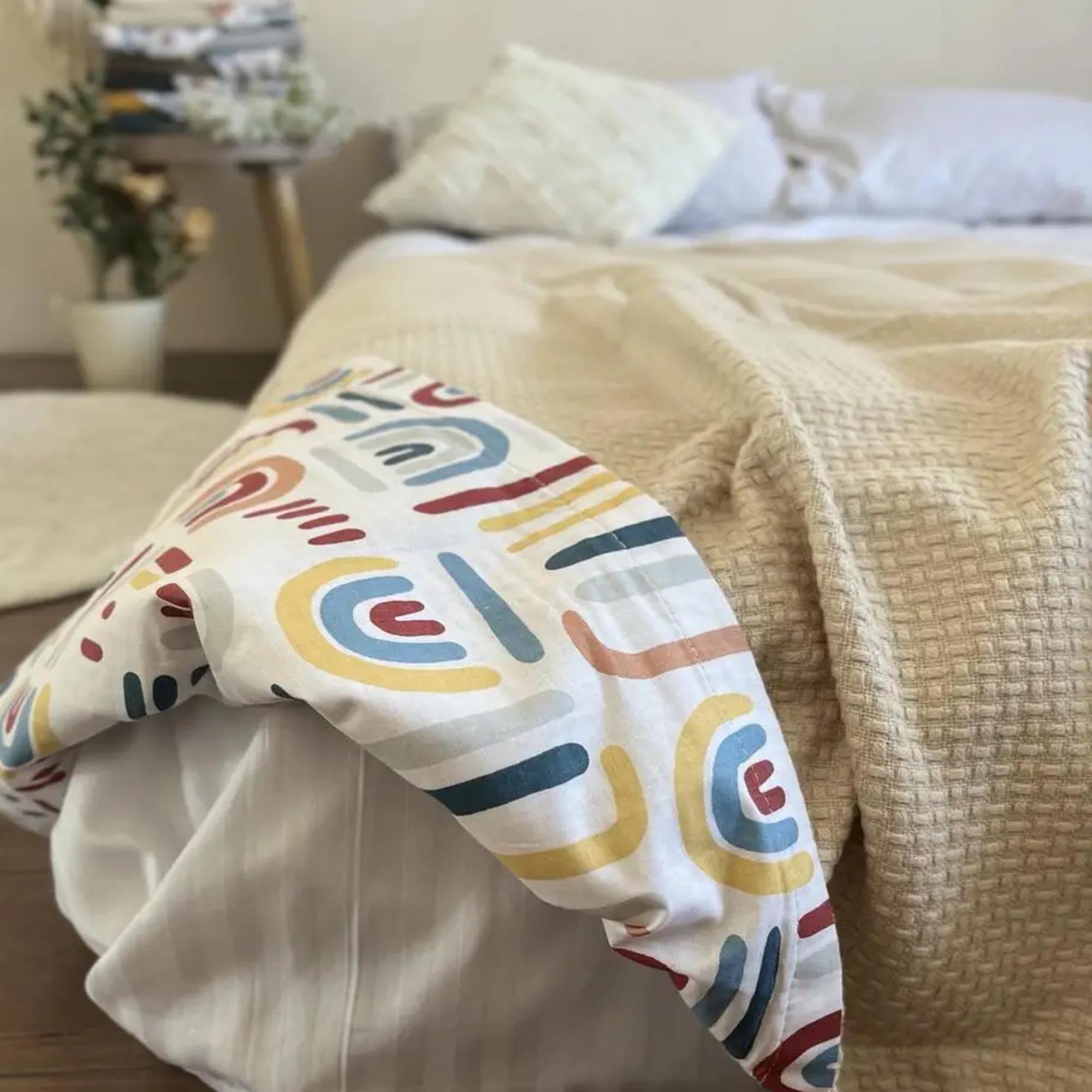 Покривало бавовняне дитяче WHEAT KIDS, бежевий