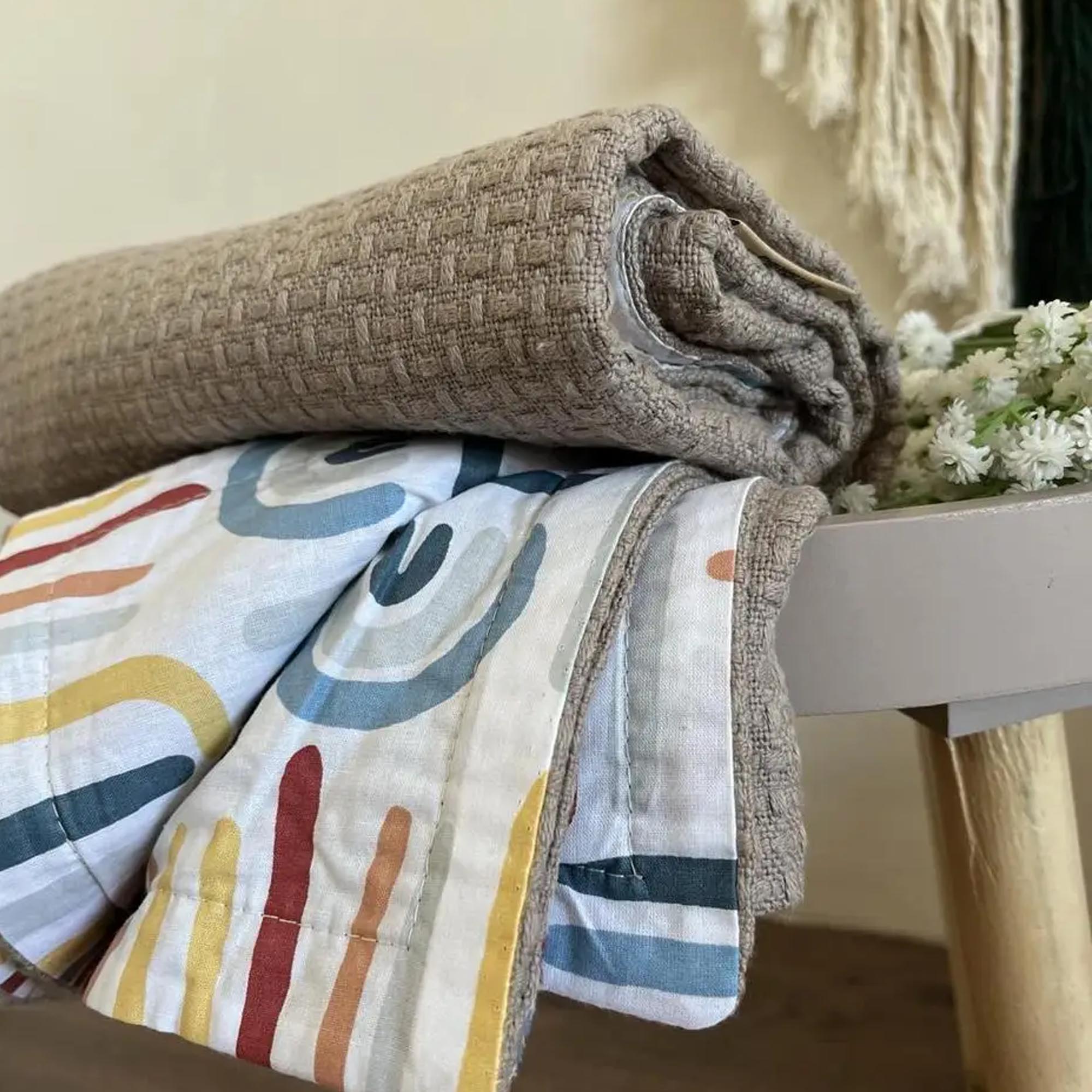 Покривало бавовняне дитяче WHEAT KIDS, капучино