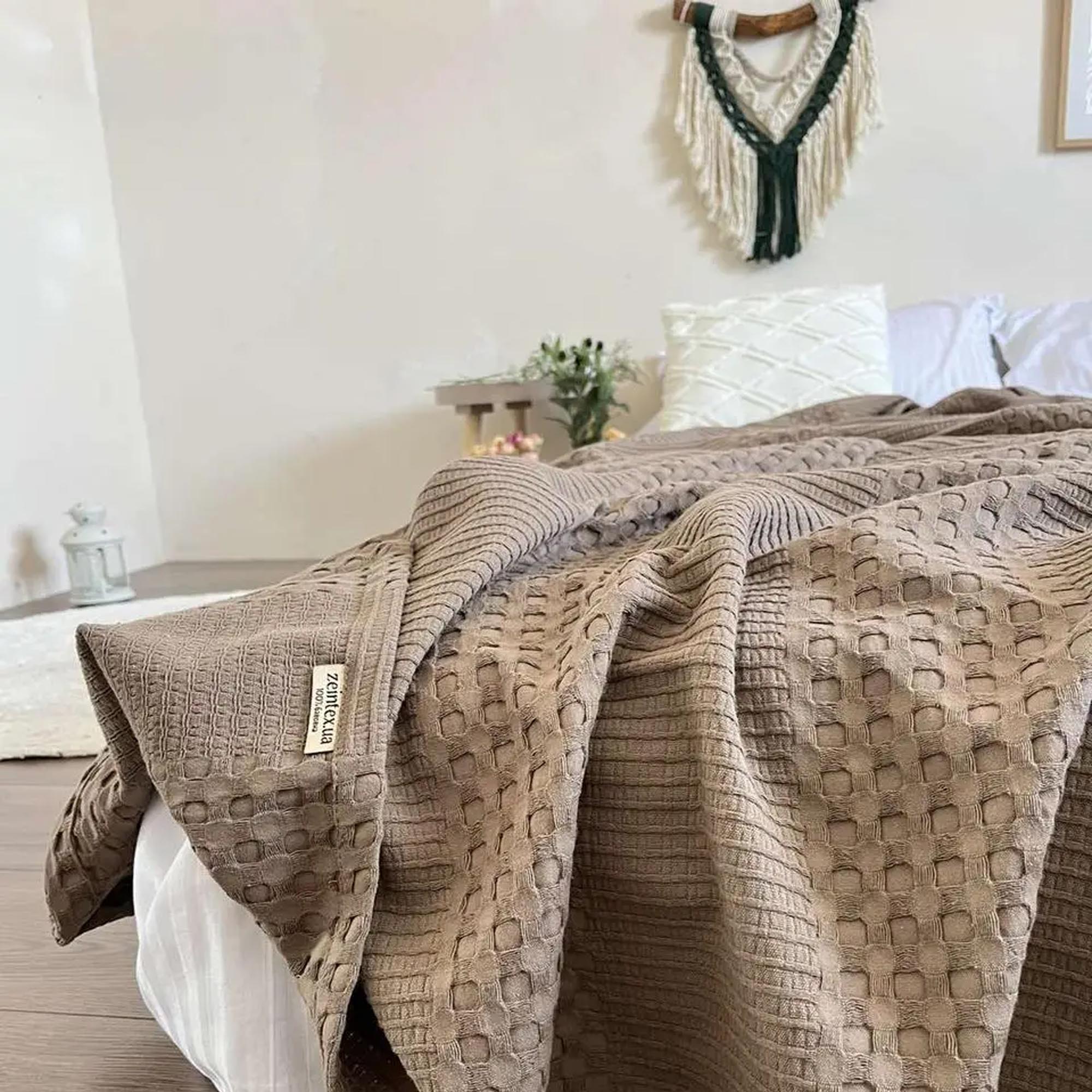 Покривало бавовняне МАРОККО, капучіно