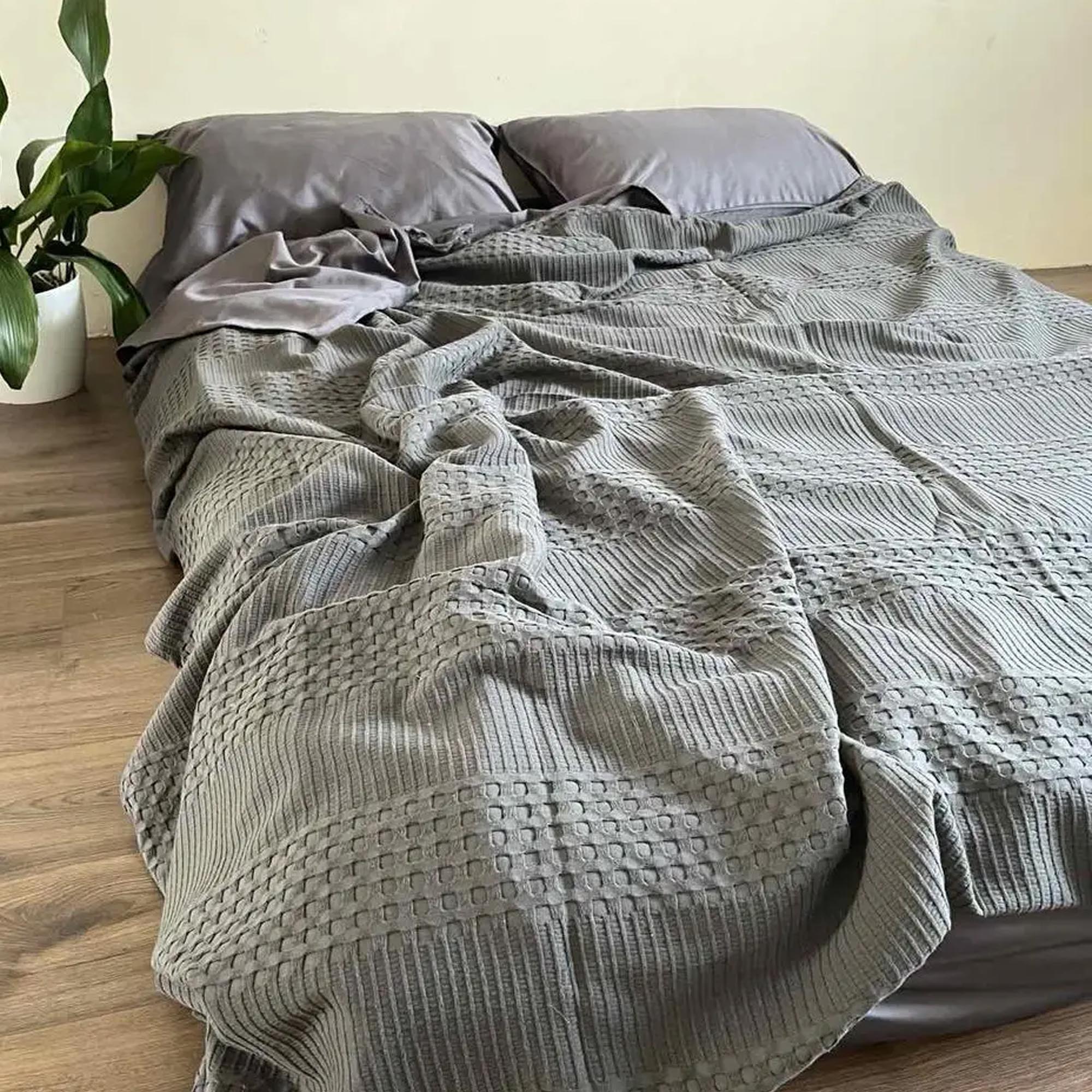 Покривало бавовняне МАРОККО, темно-сірий