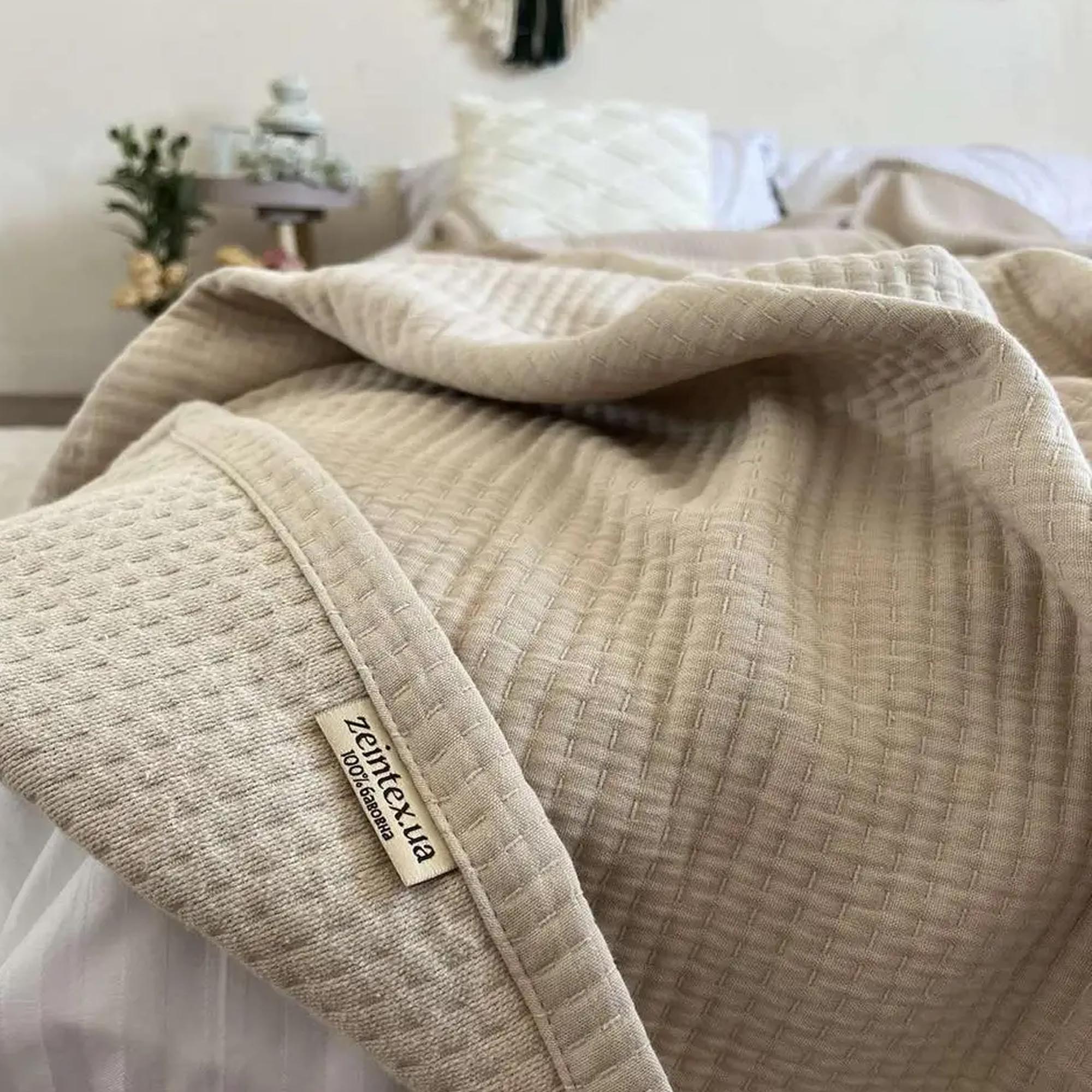 Покривало бавовняне OSLO, бежевий